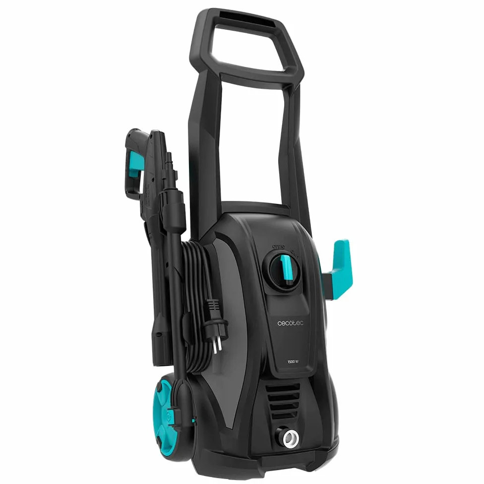 Cecotec Nettoyeur Haute Pression Hydroboost 1500 Easy Move. 1500 W, Débit Maximal de 468 l/h. 120 Bars de Pression maximale. Rayon d’Action de Plus de 11 m. Buse Turbo et buse Ajustable.