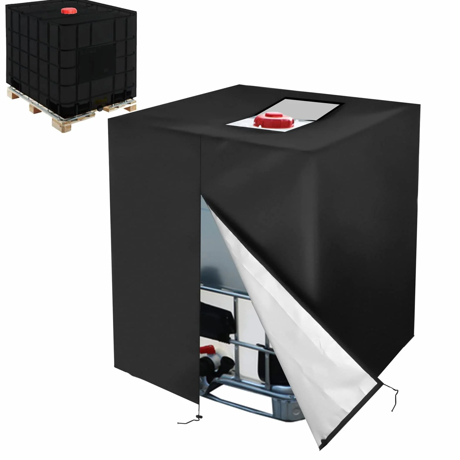 Bâche Réservoir Eau IBC 1000 L Couverture Container Citerne Anti-UV Résistant Déchirure