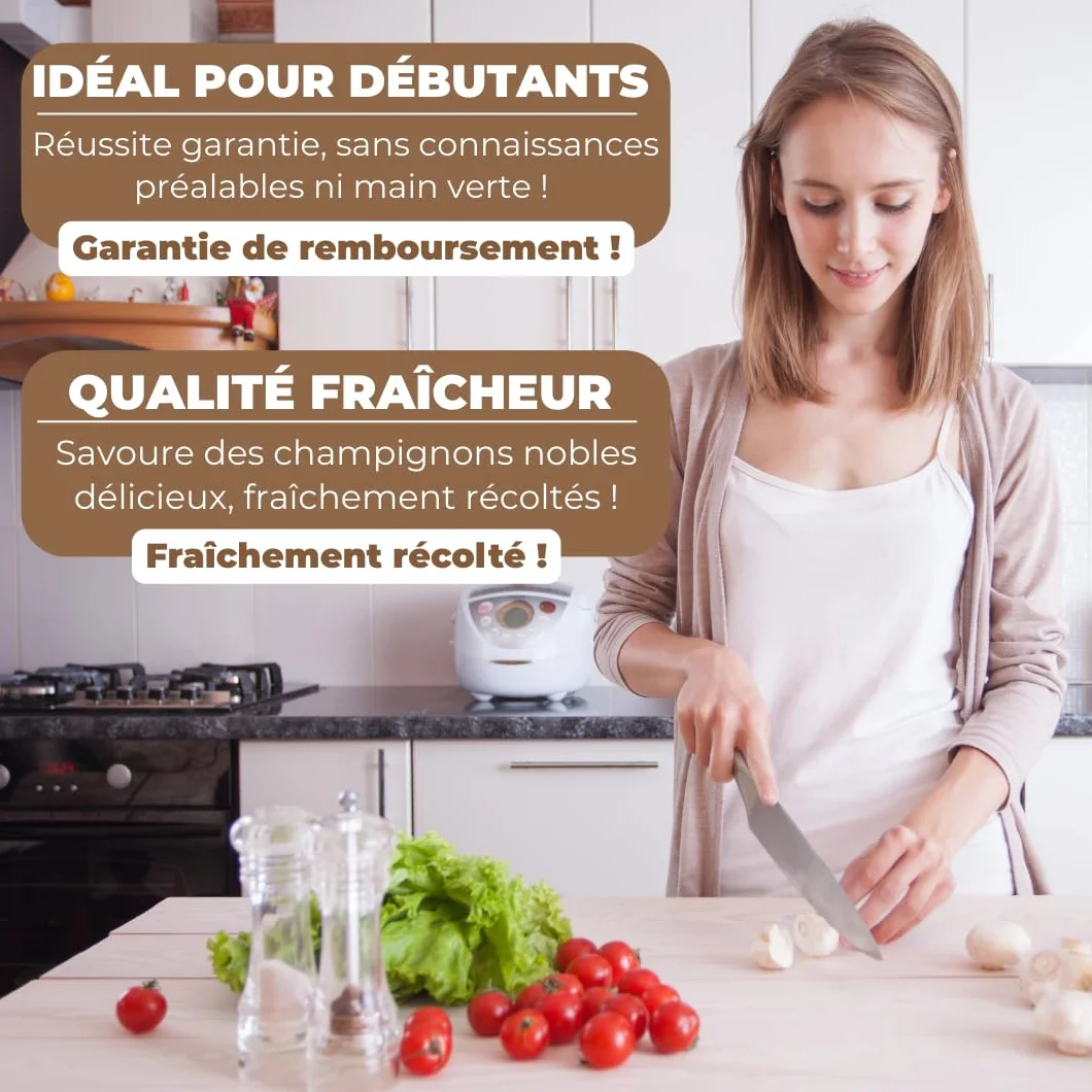 Hawlik Kit de culture de champignons Lions Mane Hericium erinaceus