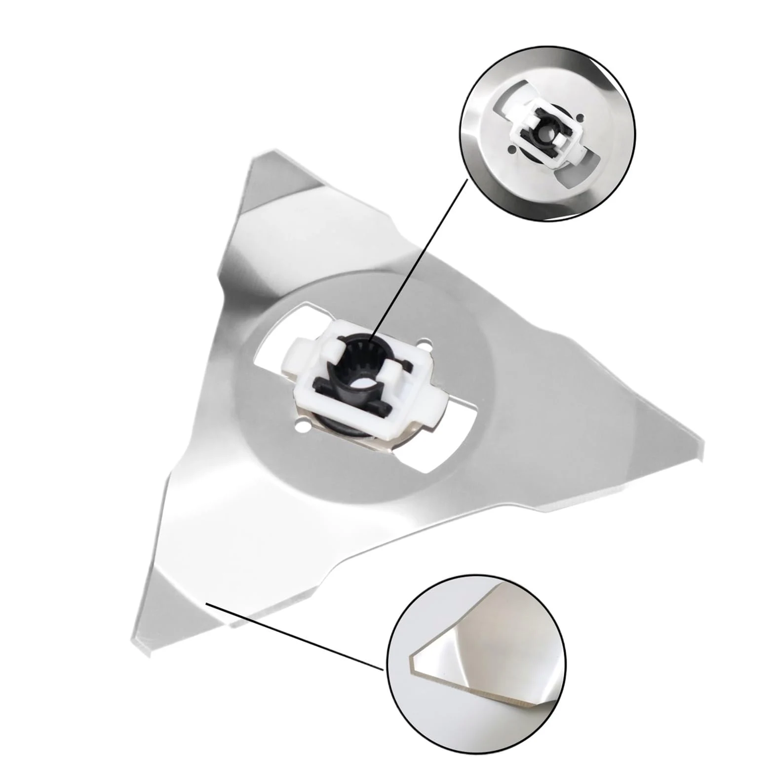 Lame De Tondeuse À Gazon, Compatible avec La Tondeuse À Gazon Automatique Robomow RS RC | Lames de robot de pelouse en acier inoxydable, lames de coupe de rechange for tondeuse à gazon(2pcs)