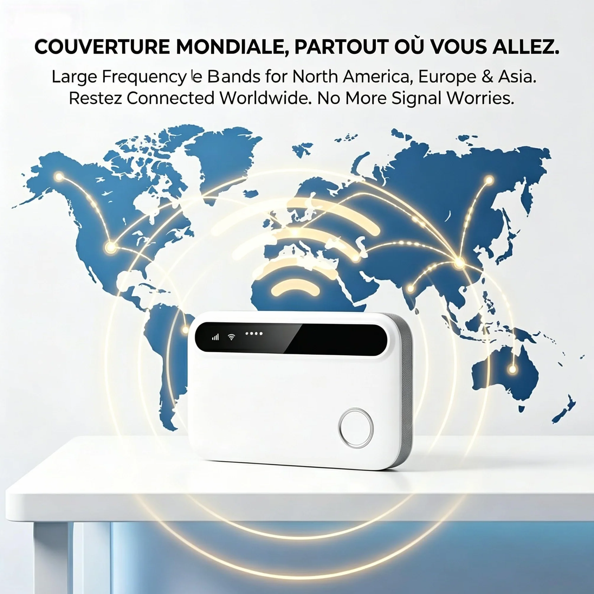 Routeur 5G Portable WiFi 6 avec Slot SIM Déverrouillé – Modem 5G Carte SIM, Internet Mobile Haut Débit 5G/4G+