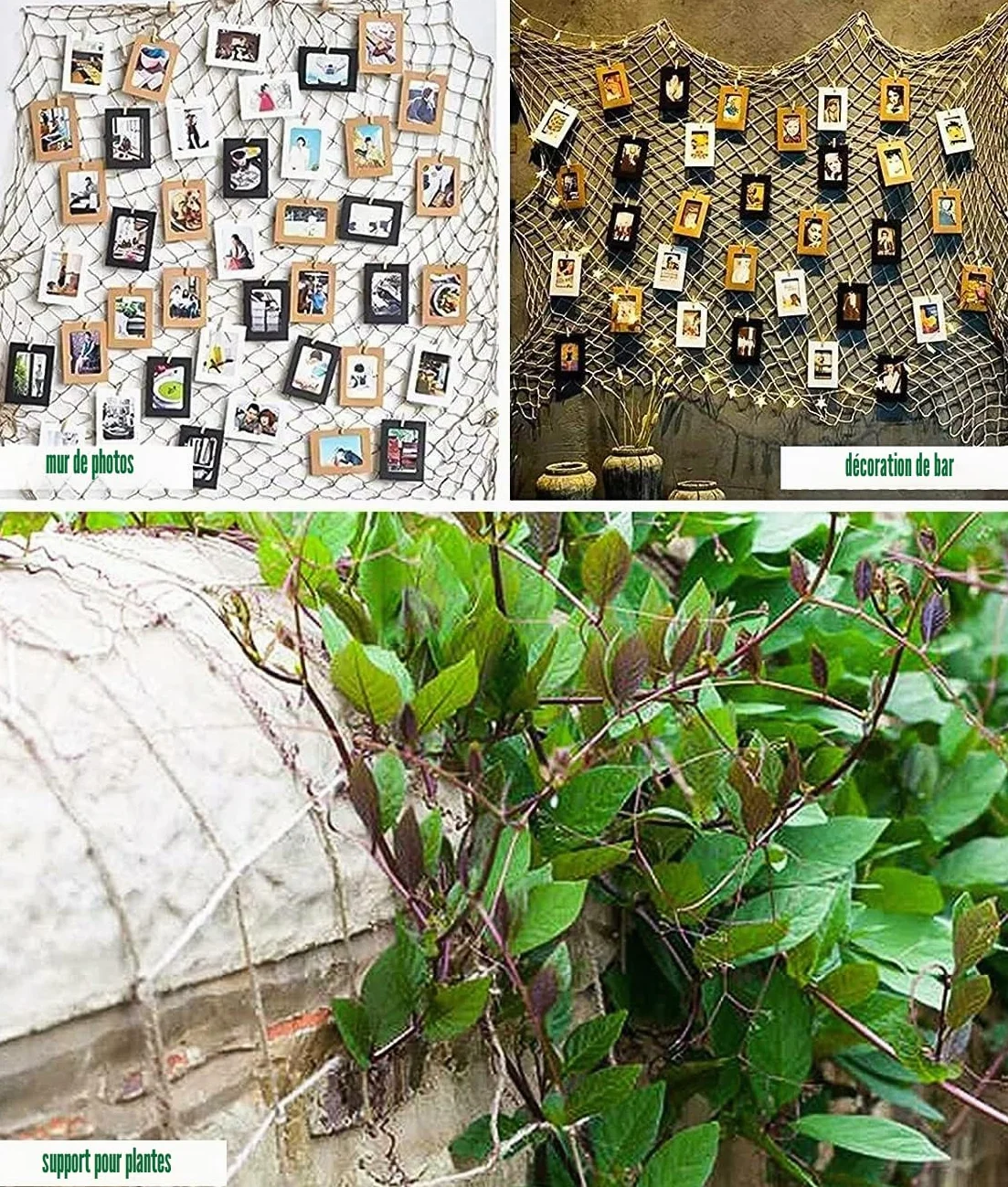 Filet de Jute 2m x 10m pour Soutien des Plantes - Treillis Écologique Biodégradable Compostable pour Jardin