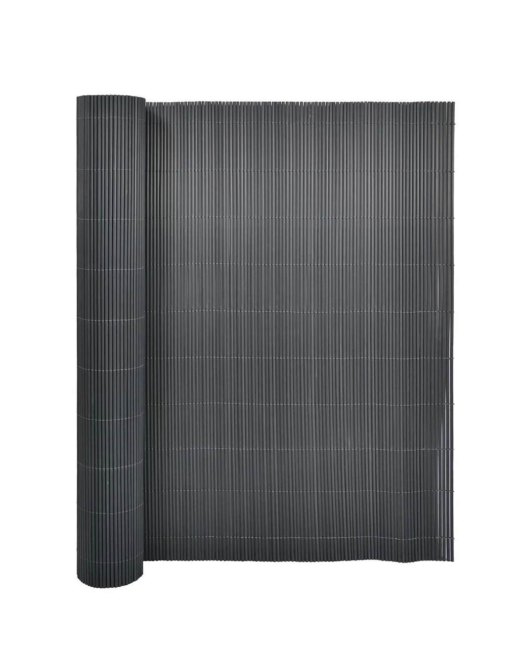 Brise-Vue Balcon PVC 150x300 cm Gris sans Percer Résistant aux Intempéries UV Moderne