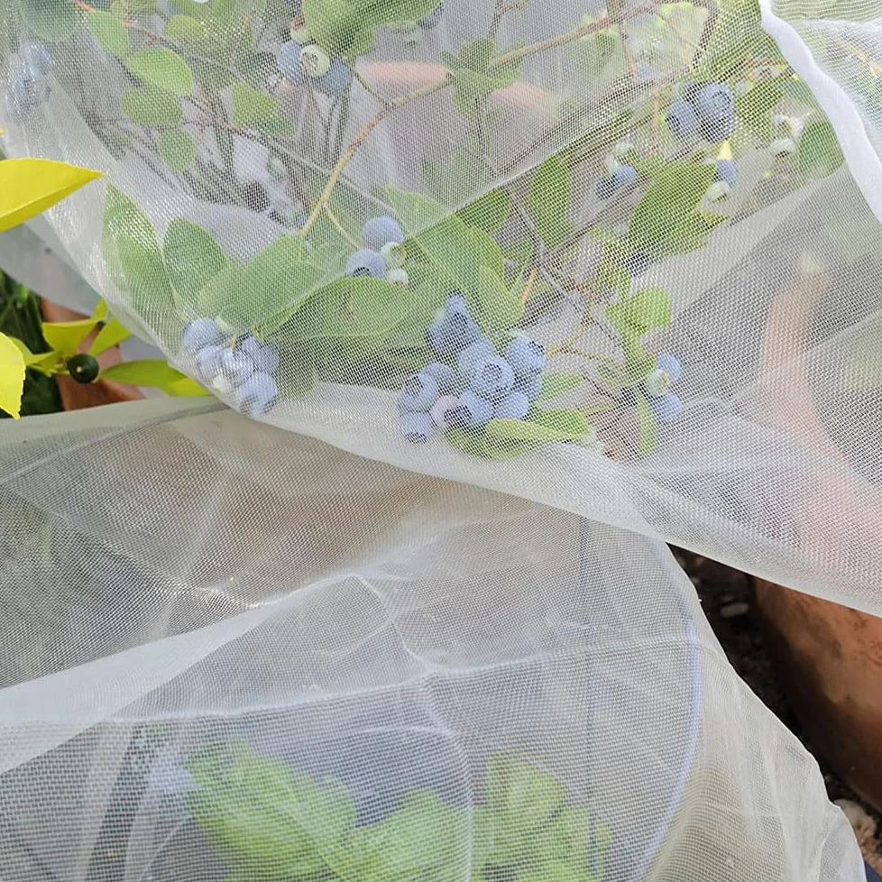 Filet pour Arbre Fruitier 140x180 CM, Paquet de 4 - Protection Potager | Filet Anti-Oiseaux Blanc, Maille Fine, Fraise, Légumes & Insectes
