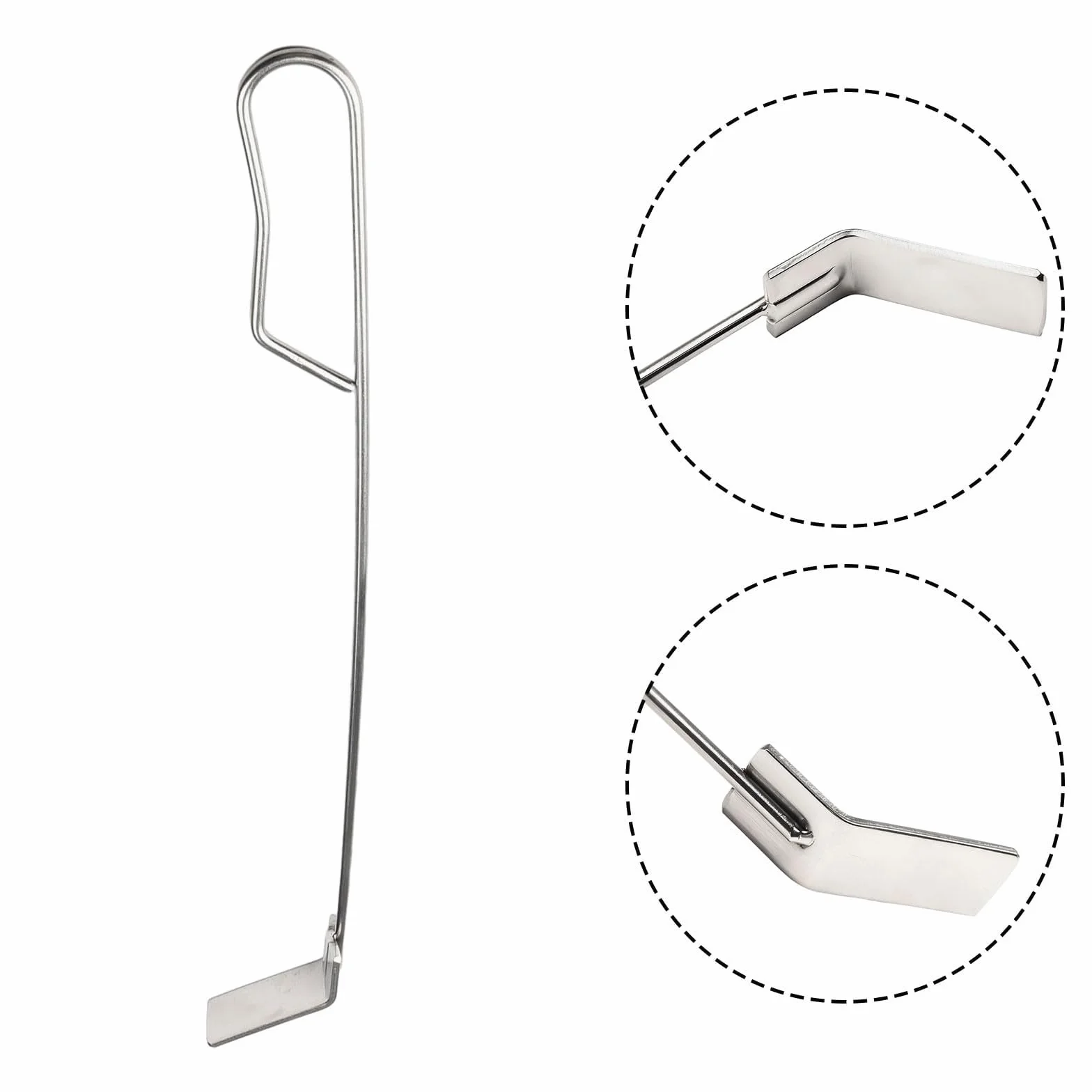 Râteau à cendres 45,7 cm en acier inoxydable pour cheminée, poêle à bois, barbecue, Kamado