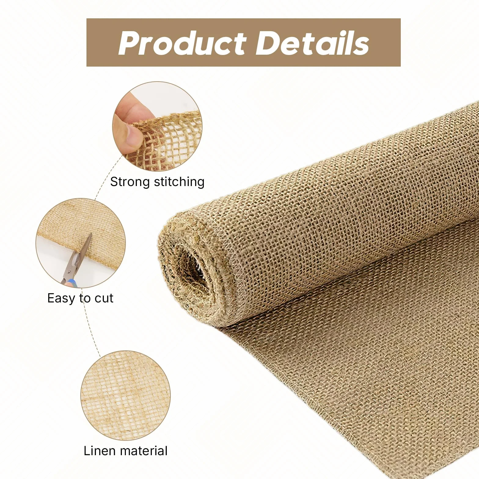 Storystore Protection tronc arbre toile jute 40 cm x 6 m rouleau extérieur