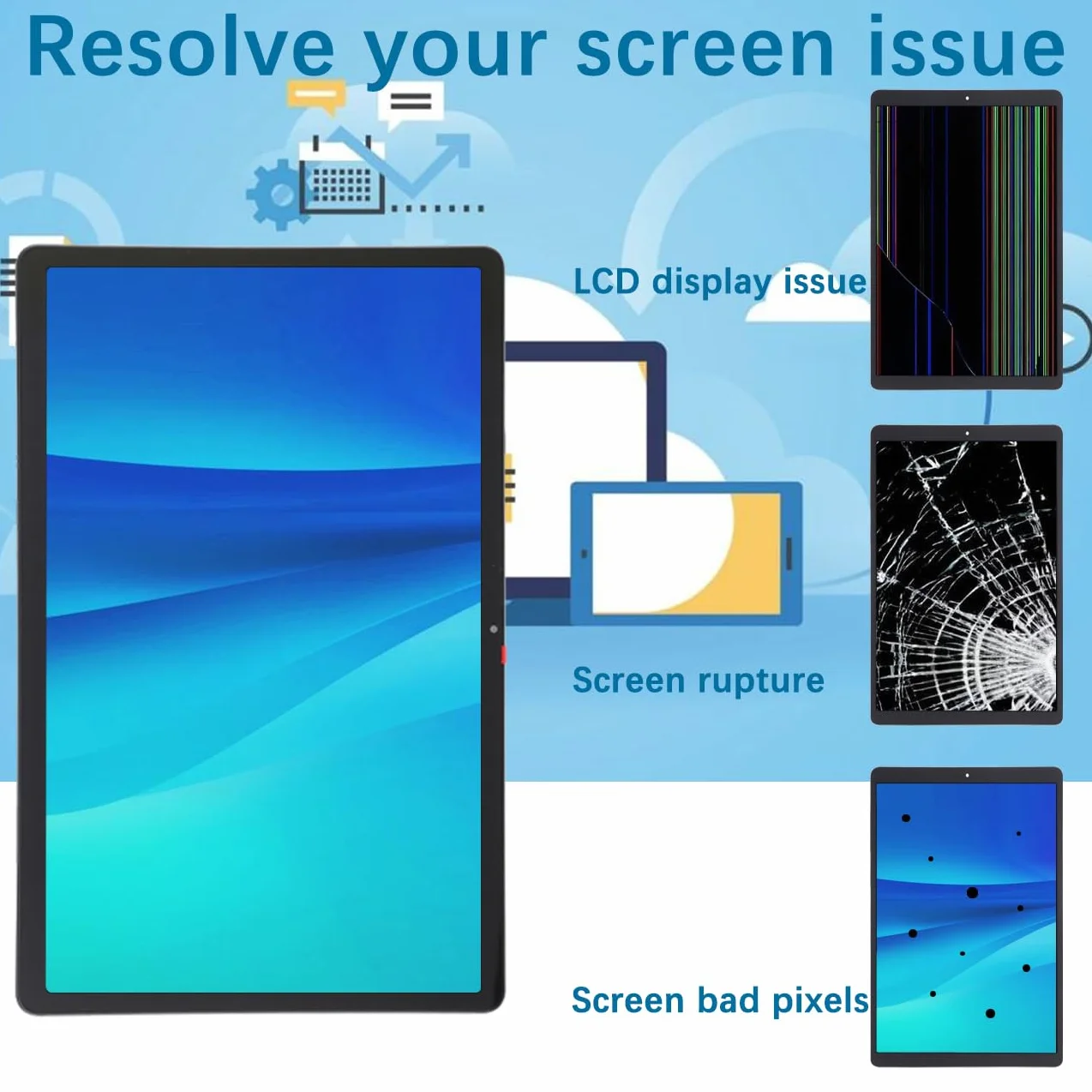 Écran LCD de rechange pour Lenovo Tab P11 Plus ZA940124SE