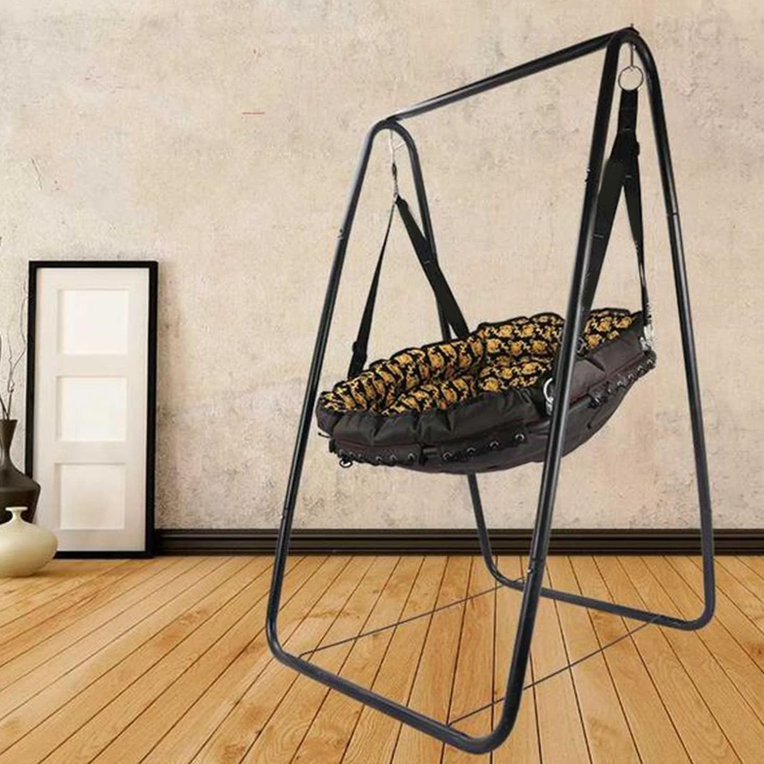 Support de balancelle en A, métal, forte capacité de charge, base renforcée anti-déformation, chaise suspendue extérieur