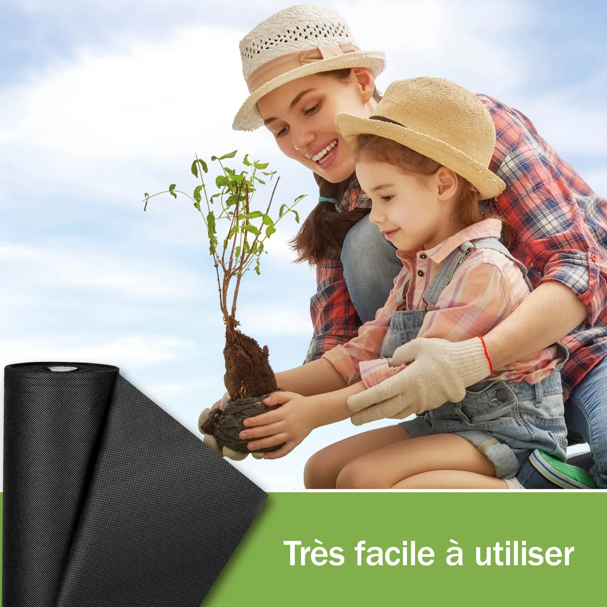 Moorland Toile Anti Mauvaises Herbes Jardin perméable à l'eau résistant | 100m² largeur 1m noir 100% recyclable paillage pour jardins et terrasses Ancheur voile indéchirable bache Gardur