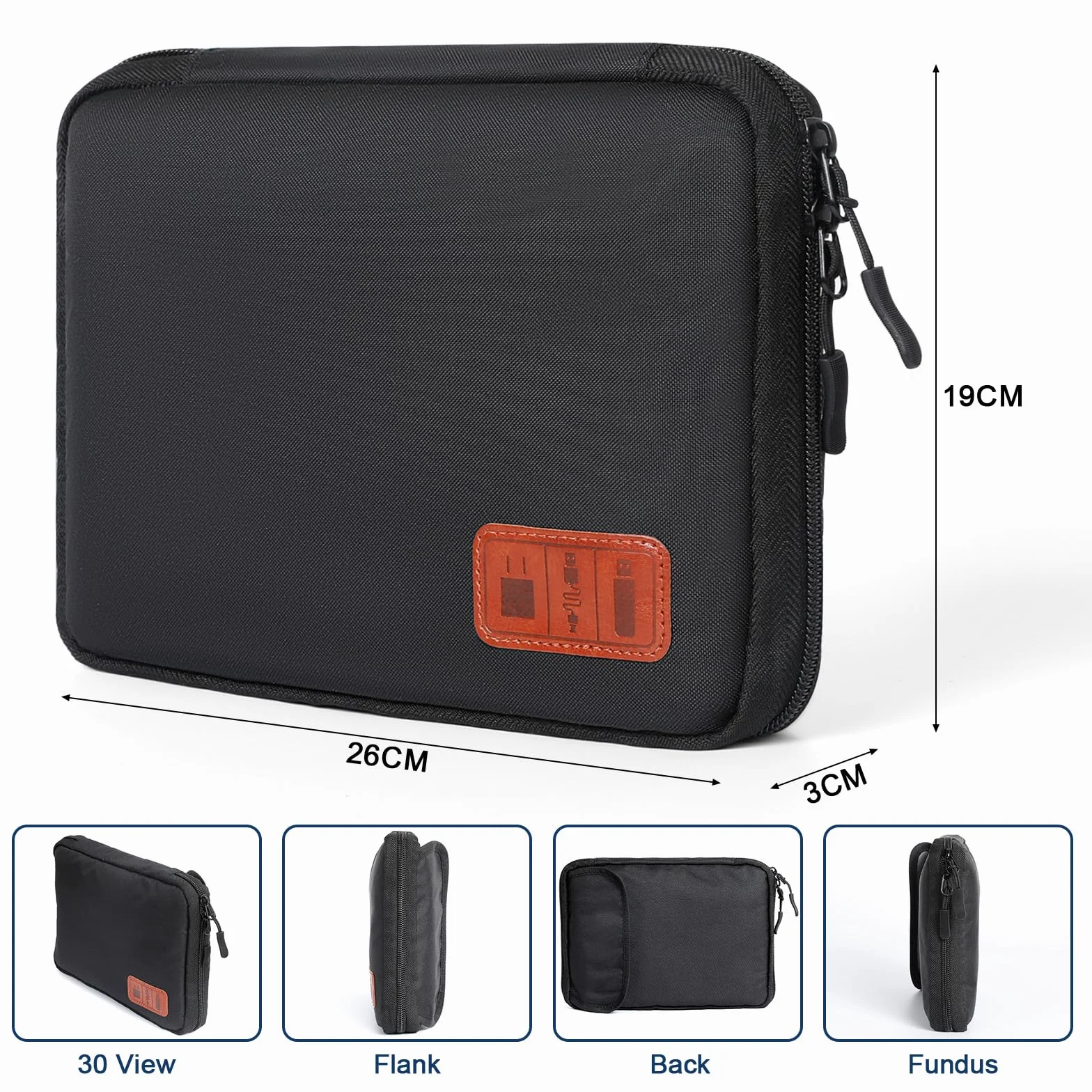 Cozary Sac de Rangement de Câbles, Organisateur d'Accessoires Électroniques pour Voyage
