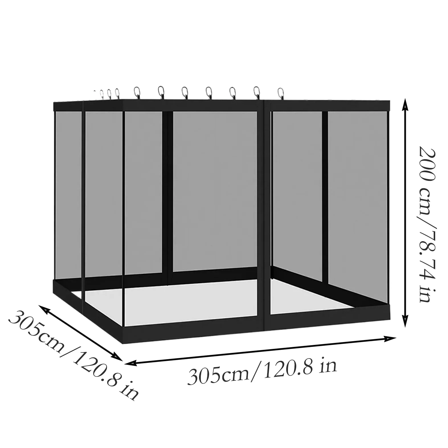 Filet De Canopée pour Patio Anti-Moucheron, Aération, Résistant UV, | pare-pour tonnelle Pour Extérieur, Jardin, Terrasse, Balcon, Camping, Tente, Pique-Nique, Camping-Car,