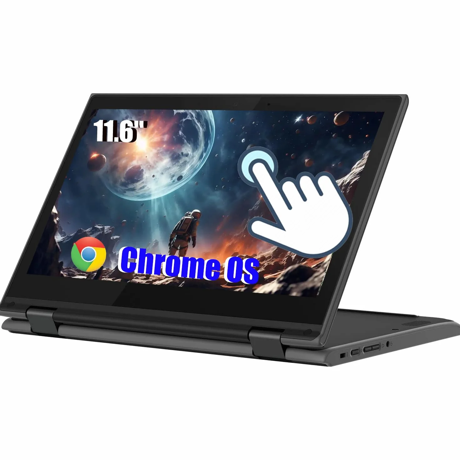 Lenovo Chromebook 300e Ordinateur Portable Tactile 2 en 1 11,6" Intel Celeron N4020 4 Go RAM SSD 32 Go Chrome OS Reconditionné