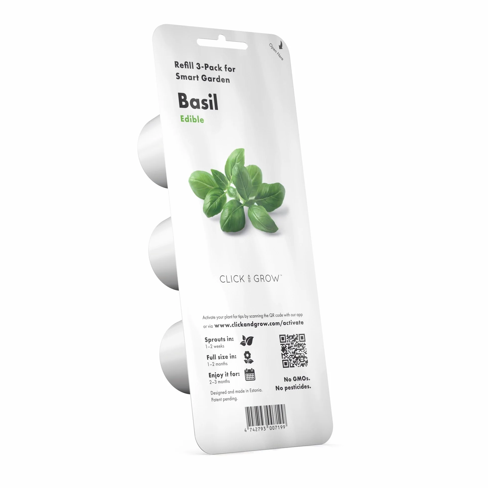 Click and Grow Smart Garden Recharge Triple de Basilic