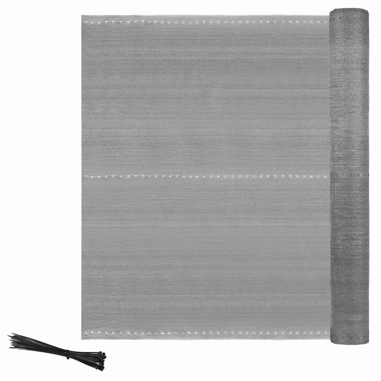 Brise-Vue polyéthylène 150 g/m², Protection Vent Poussière Soleil, Anthracite 1,8 x 10 m