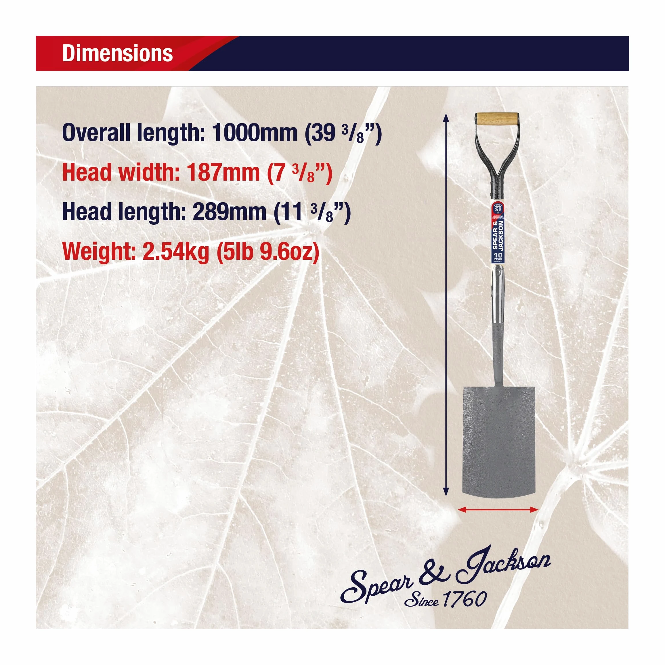 Spear & Jackson 1070AK Bêche professionnelle Neverbend