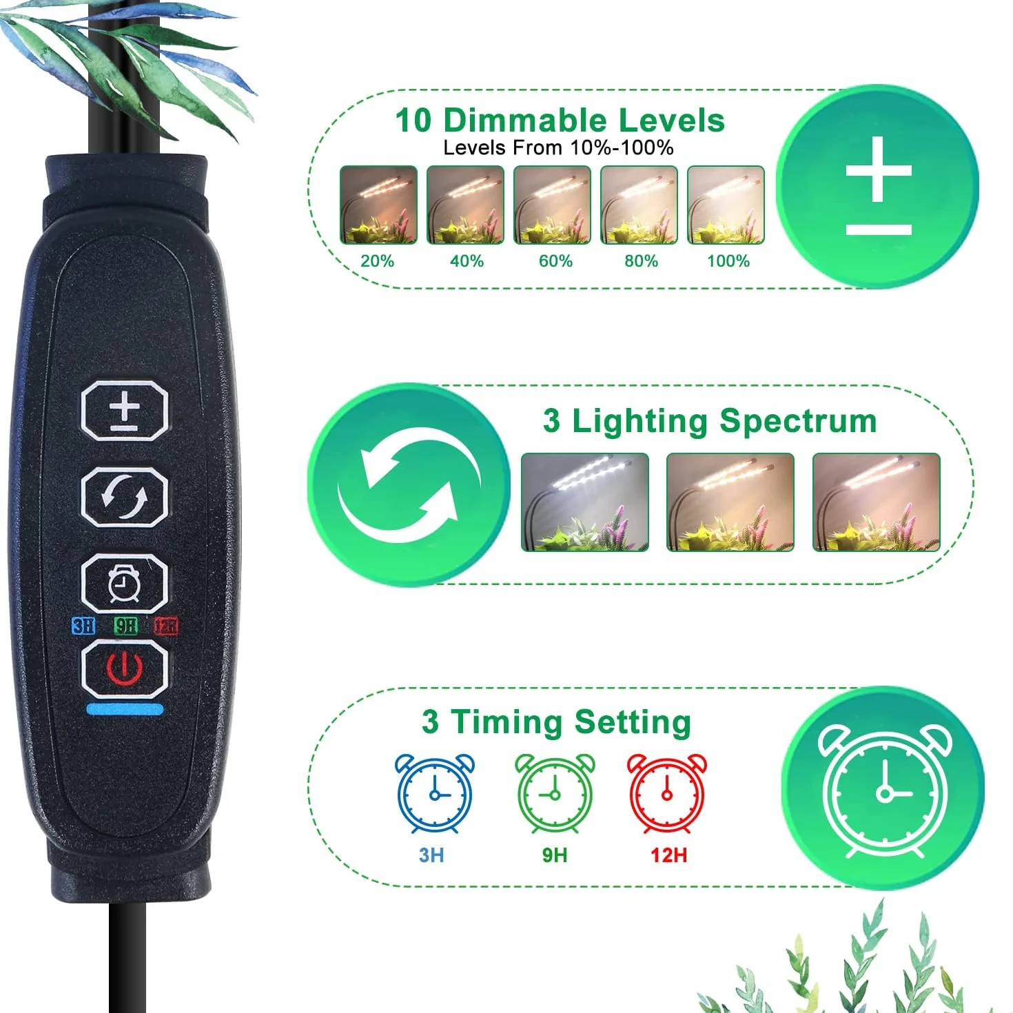 COKOLILA Lampe de Plante 600W COB Spectre Complet Horticole LED Daisy Chain 290x260cm