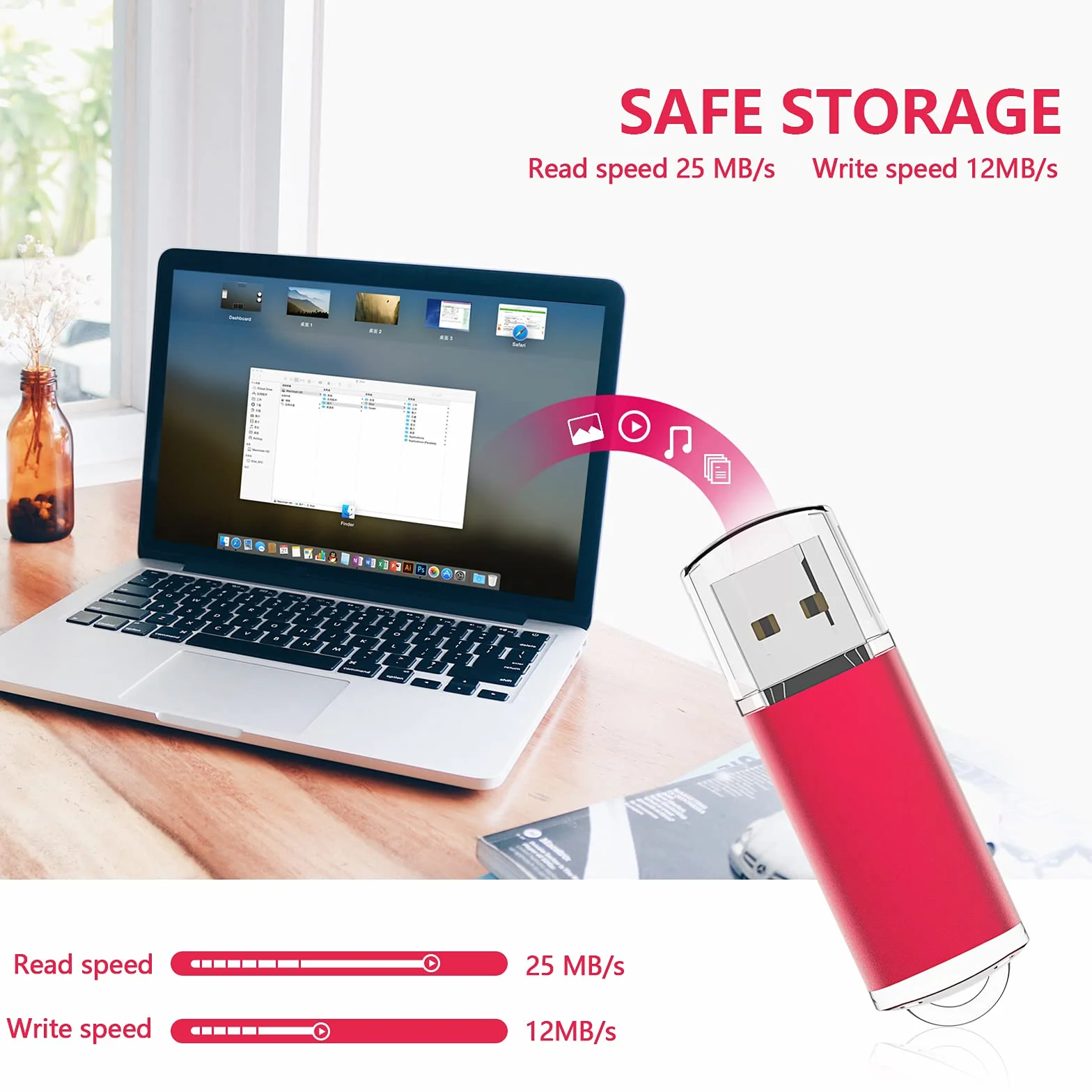 KOOTION Clé USB 2.0 32Go Imperméable à l'Eau Jump Drive