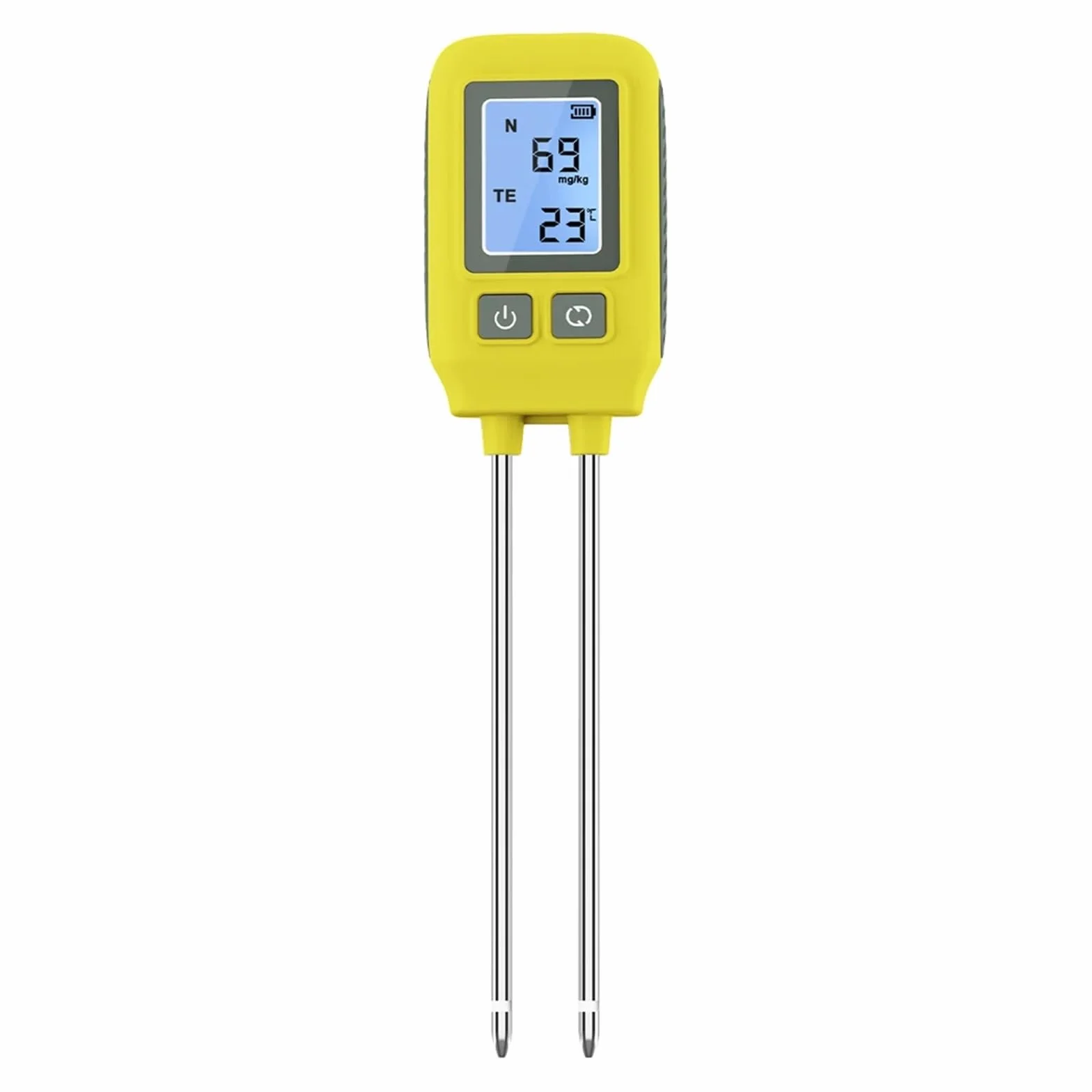 Testeur de Sol NPK avec écran LCD rétroéclairé, détecteur 4 en 1, Compteur nutriments for Engrais, analyseur température for Serre Jardinage, Agriculture
