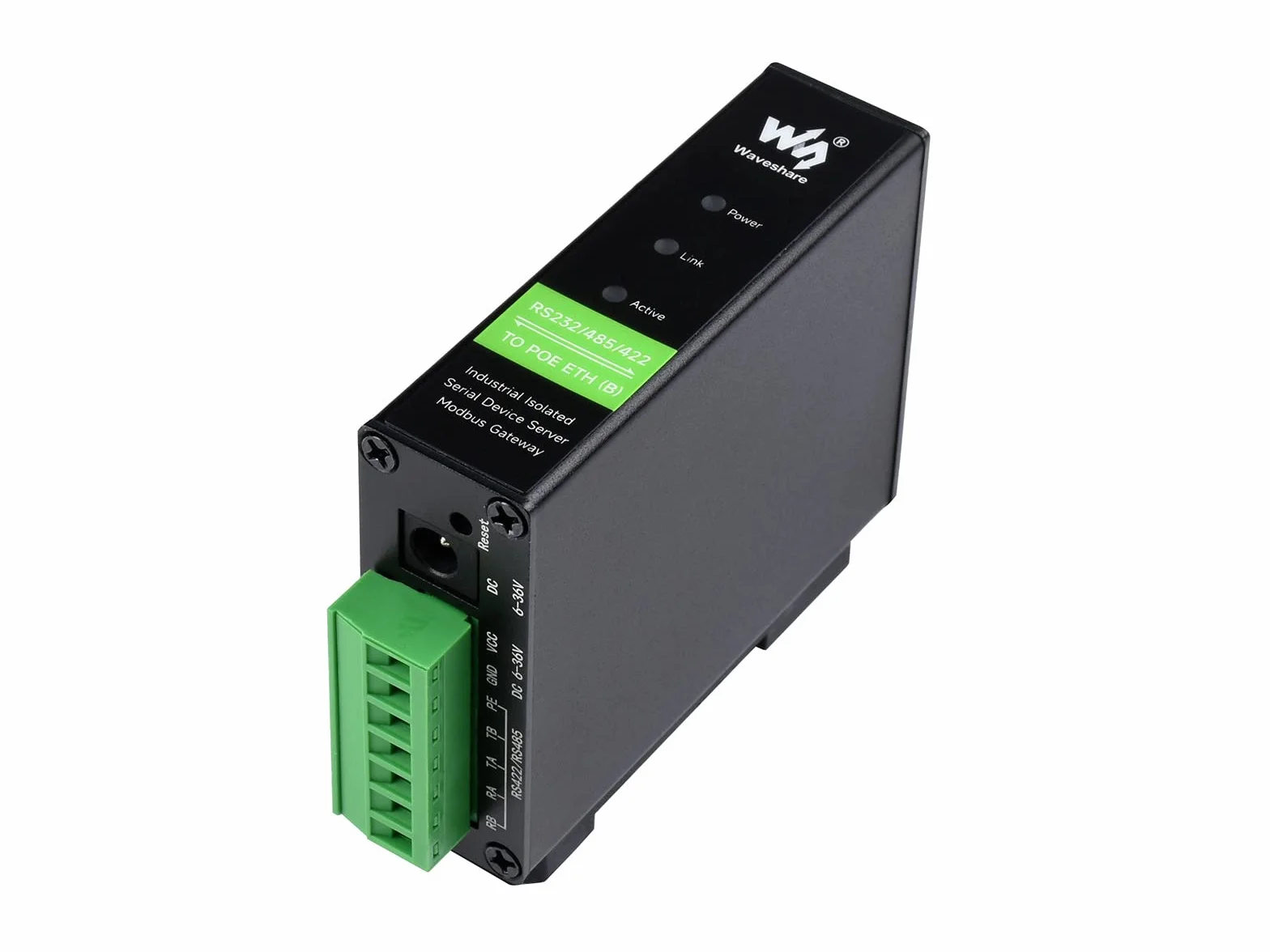 Convertisseur RS232/485/422 vers RJ45 Ethernet Modbus Gateway Serveur Série Industriel Isolé avec POE