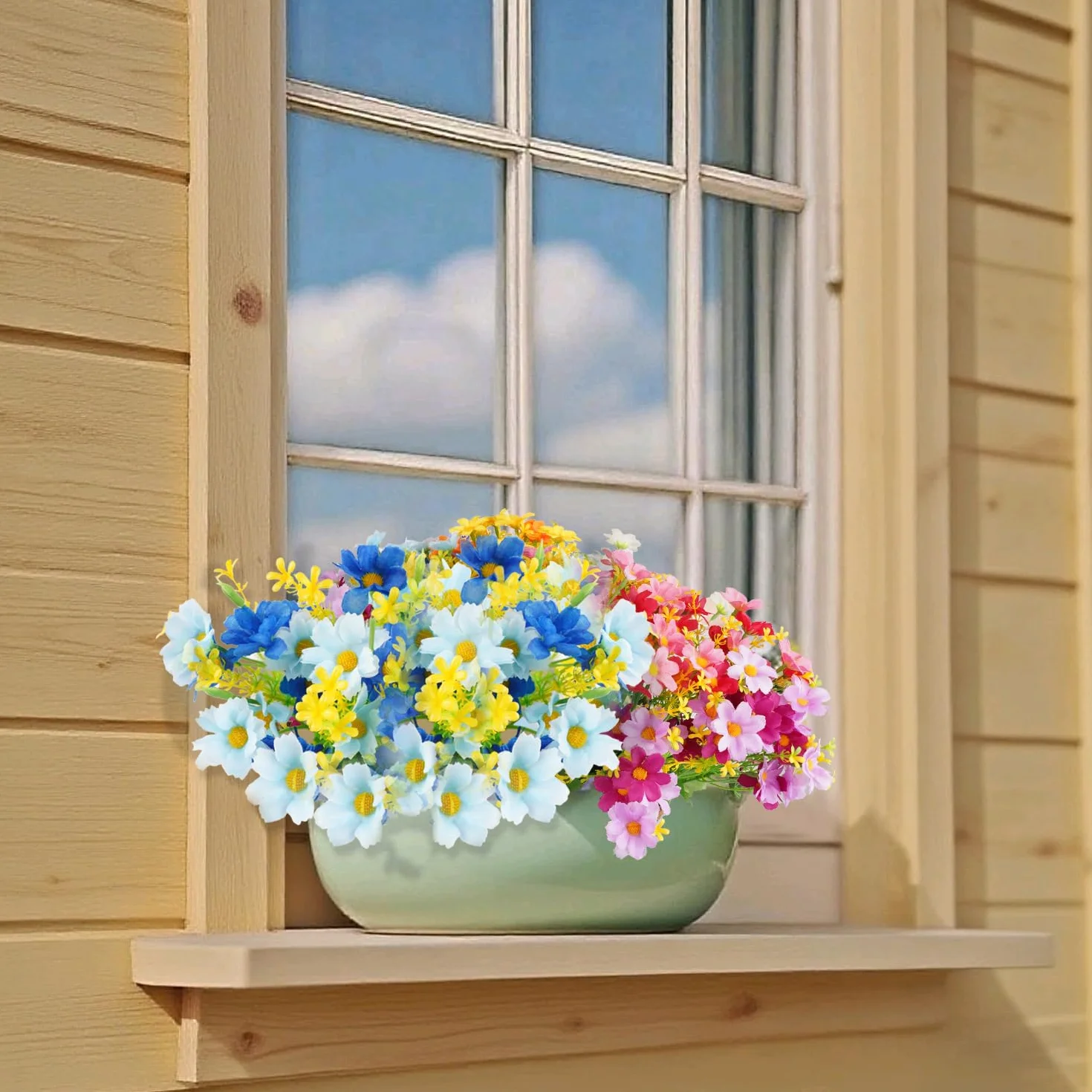 Fleurs Artificielles Marguerite Bouquet Faux 6 Pcs Decoration Interieur Mariage