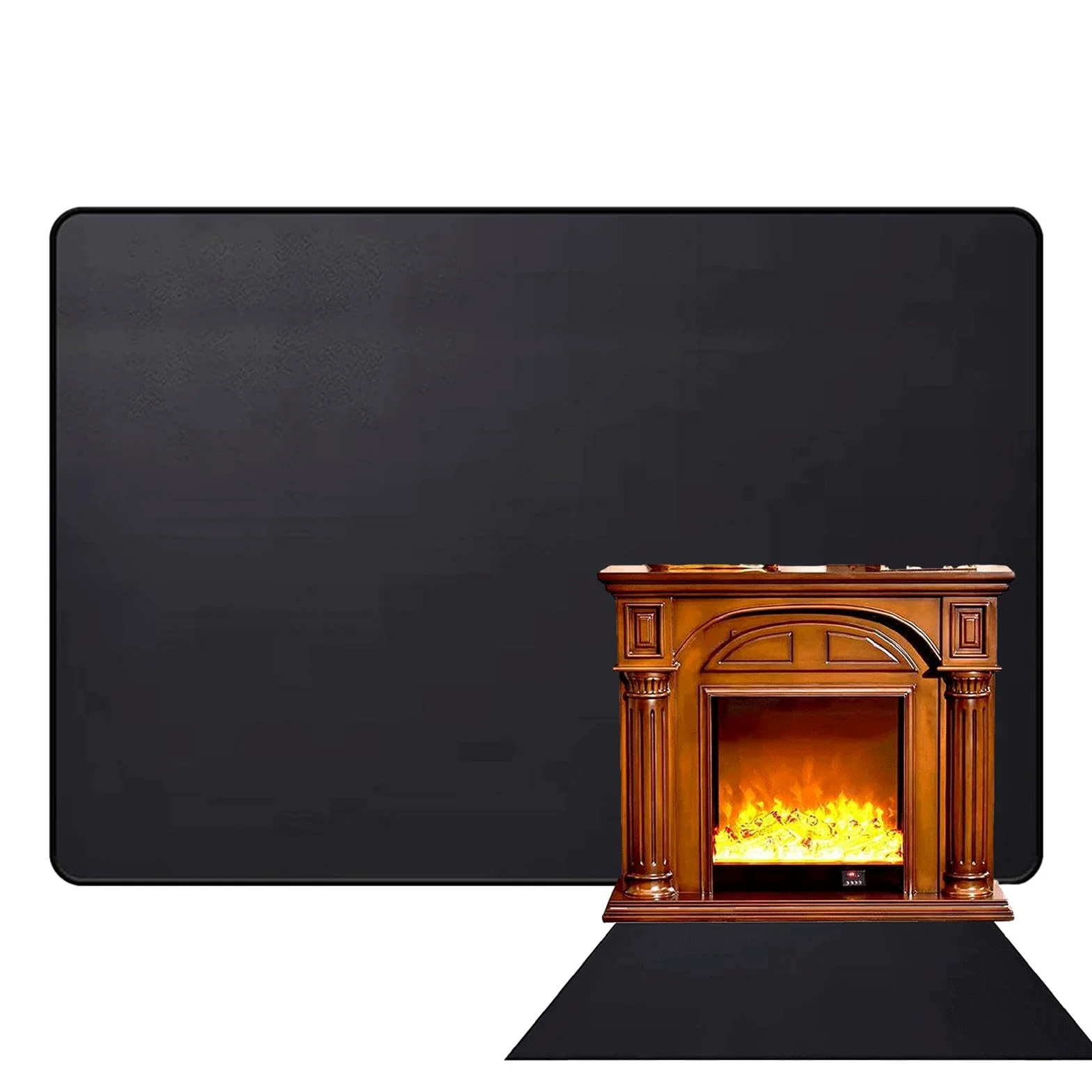 Tapis Ignifuge Pour Foyer Tapis Protecteur Ignifuge Résistant Au Feu | Antidérapant Pour Intérieur et Extérieur Âtre Brasero Terrasses Patios Jardin, Pelouse Camping Salon