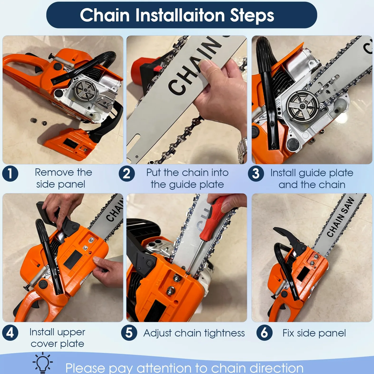 Chaîne de tronçonneuse de 45,7 cm pour Husqvarna 45,50,346,351,435,435E, 440E, 445,445E, 550XP, 346XP, 359, 55, Oregon J72, Hyundai HYC4618 Pas de 0,825,5 cm 0,058" (1,5 mm) Gauge Barre 45 cm