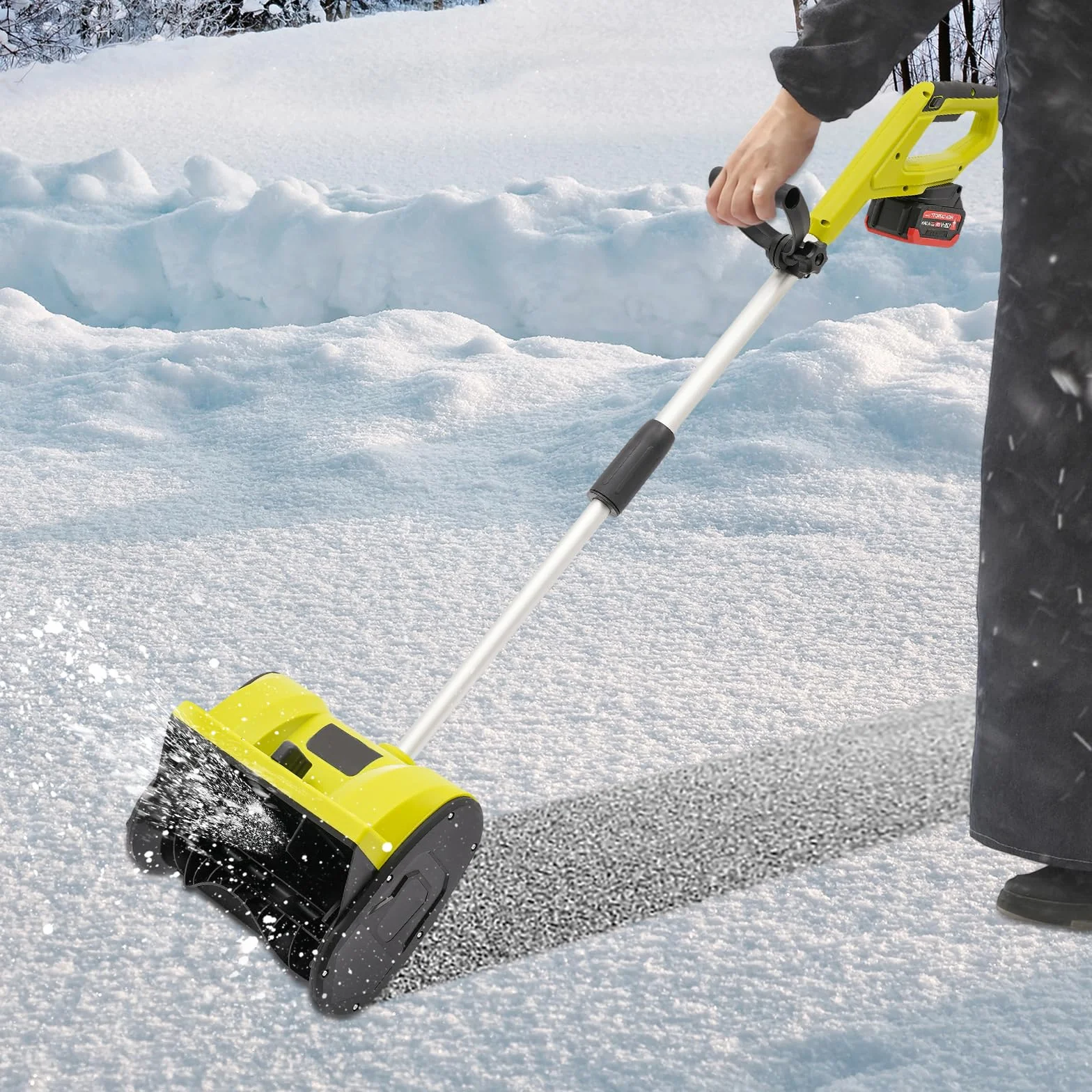 Souffleuse à Neige sans Fil 1200 W 2200 TR/Min Batterie Lithium 4,0 Ah 32 cm