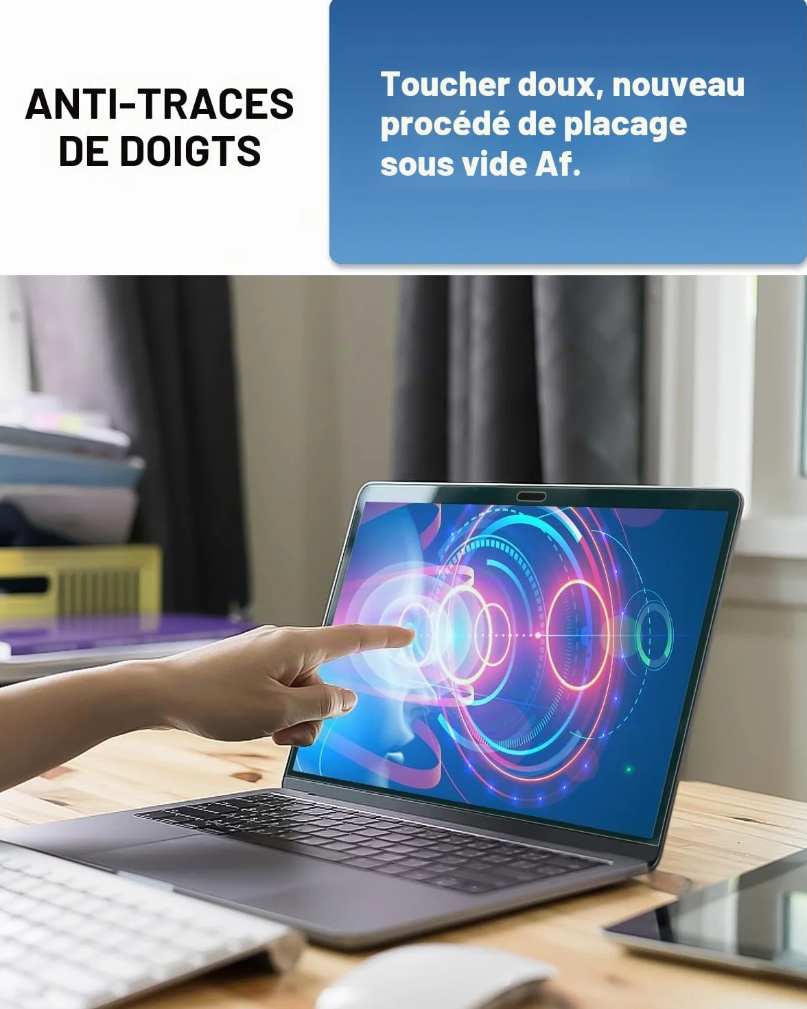 Lot de 3 Protection d'écran 15,6 Pouces 16:9 Anti-lumière Bleue Anti-Reflet Film Mat pour Ordinateur Portable