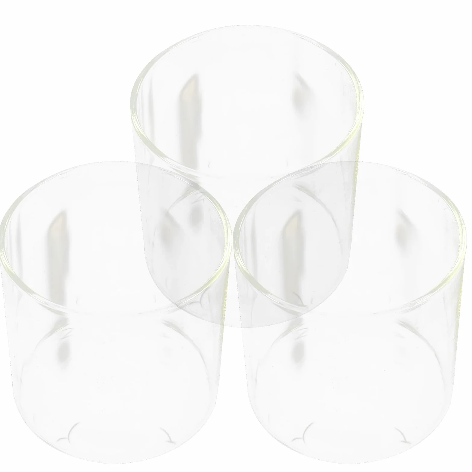 SHINEOFI 3 pièces Vase Cylindrique Verre Transparent pour Plantes Hydroponiques Petit Aquarium Décoratif Pot de Fleurs Compact pour Décoration de Table