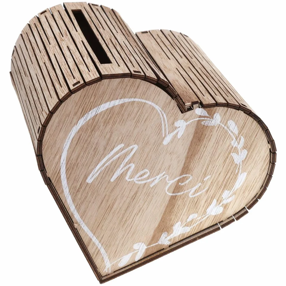 URNE Bois Coeur Mariage