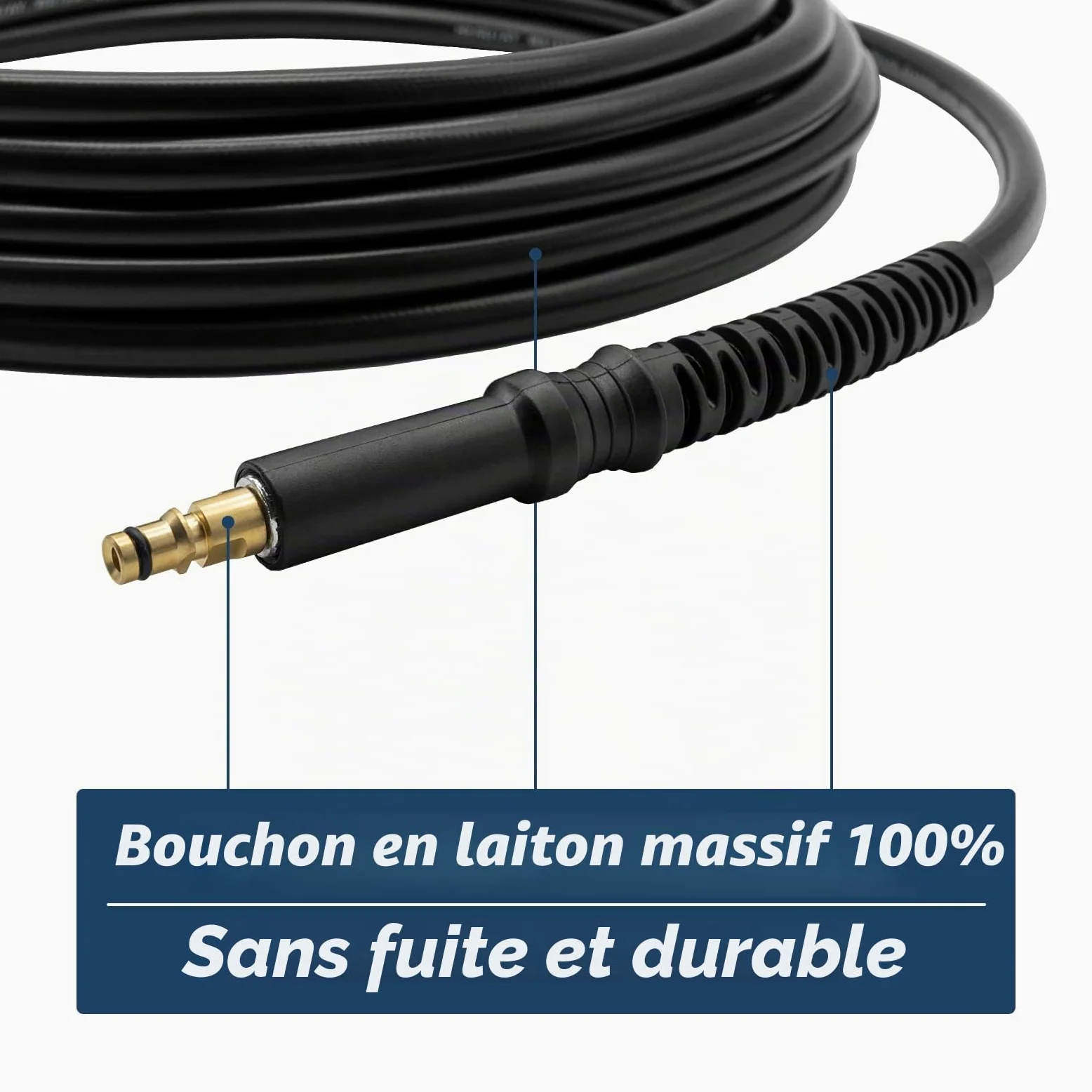 DERASL 30M Rallonge de Tuyau Haute Pression Compatible avec Karcher Nettoyeurs - Modèles Quick Connect pour K2, K3, K4, K5, K6, K7