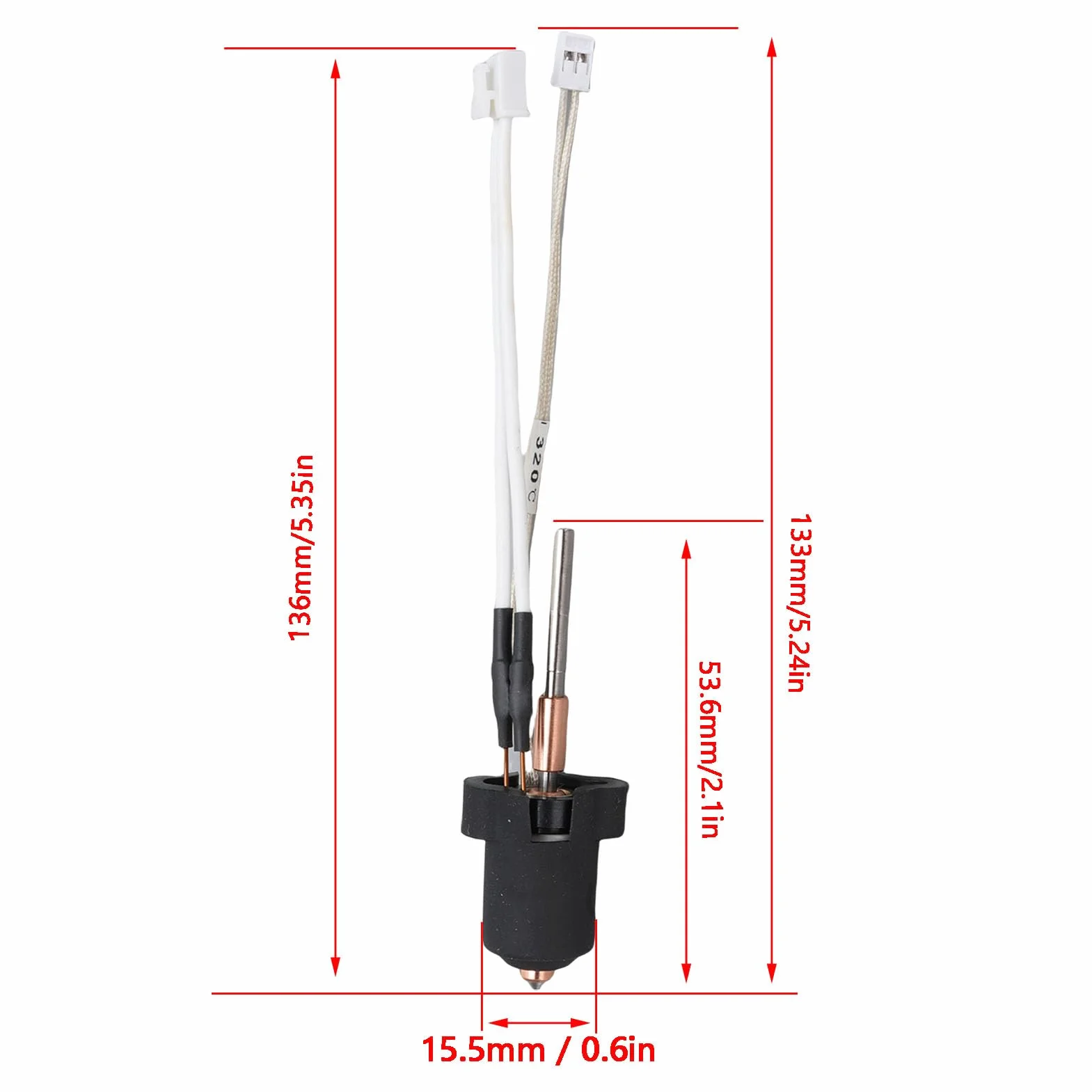 Fockety Kit de Tête d'Impression 3D pour Ender 3 V3 Plus, Buse 0,4 mm, 60 W, Chauffage Céramique