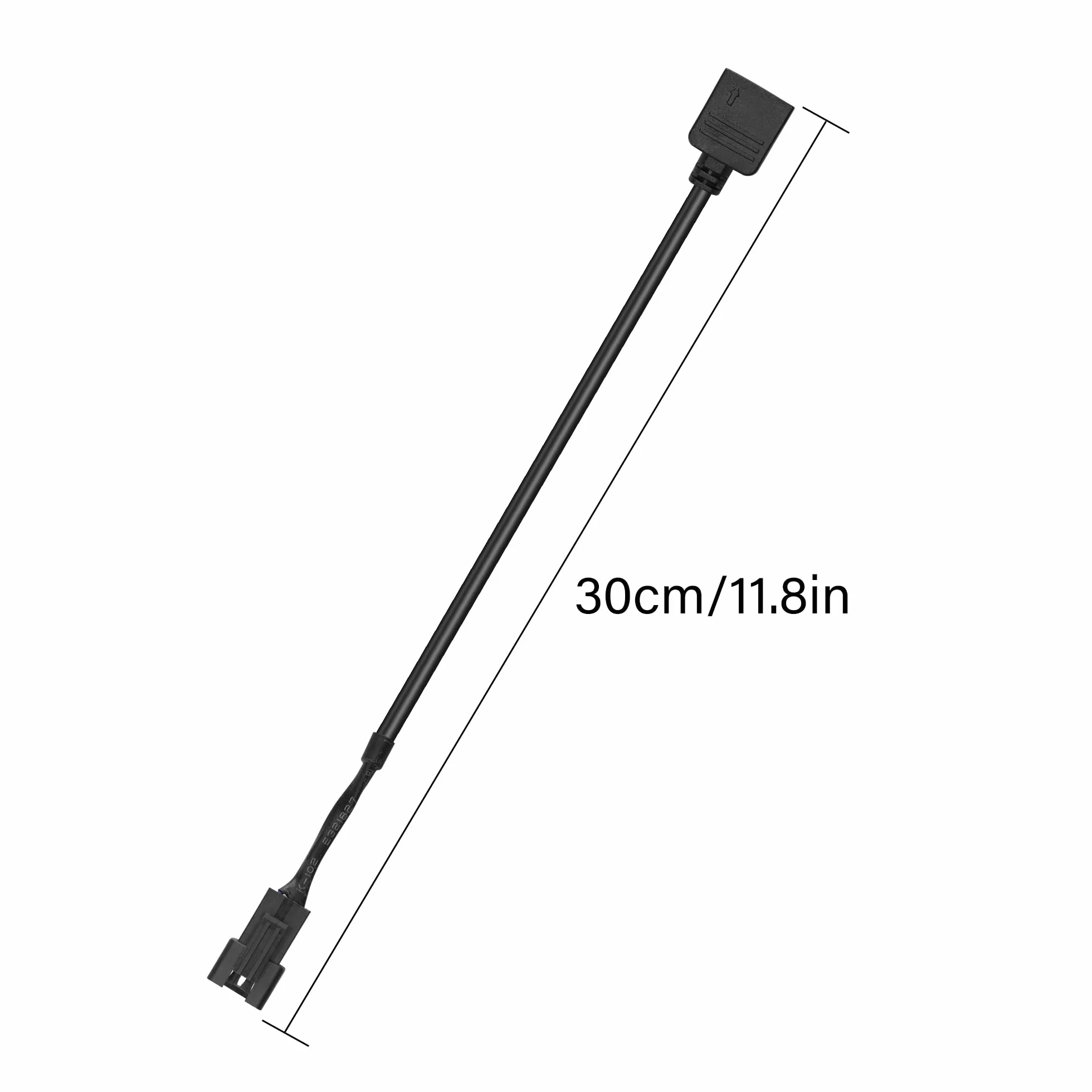 Câble d'Extension RGB 3 Broches Vers SM Adaptateur Mâle ARGB 5V Pour Ventilateur Bande LED PC 0.98ft