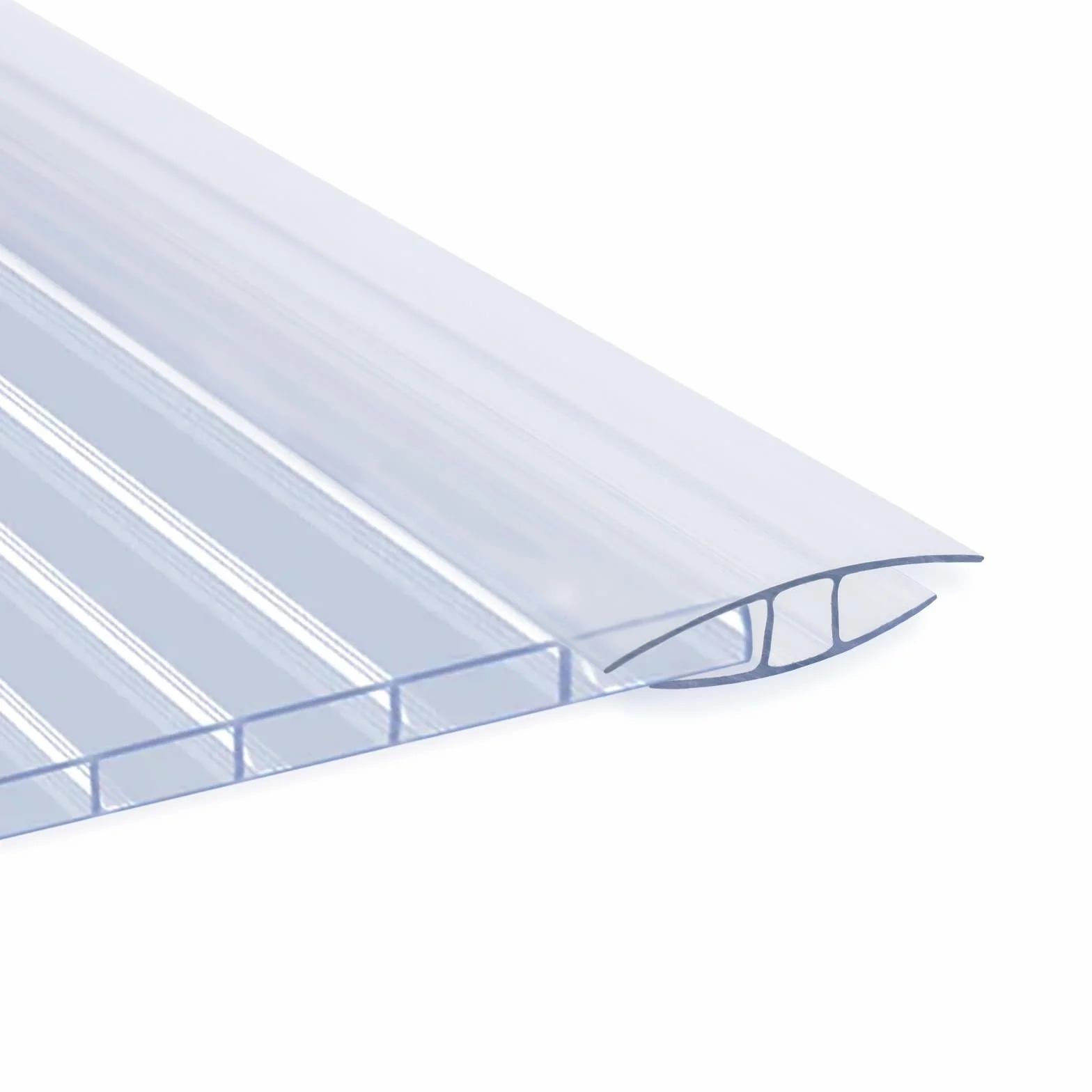 Plaques alvéolaires PVC translucide pour serre jardin véranda résistant UV étanche kit 14 plaques connecteurs 60,5 x 121 cm épaisseur 4 mm