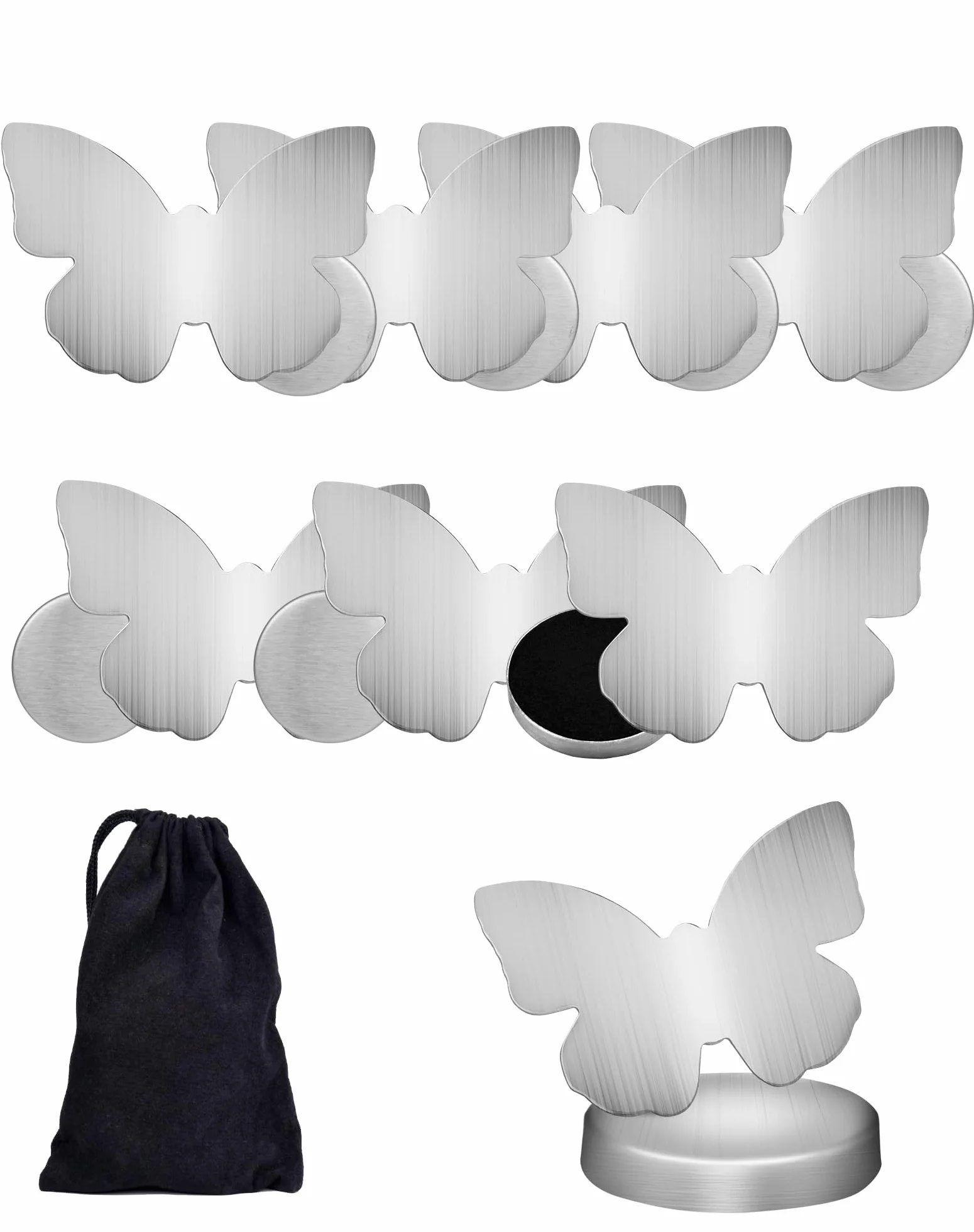 Poids de Nappe Magnétique Acier Inoxydable 53g 8 Pièces Exterieur