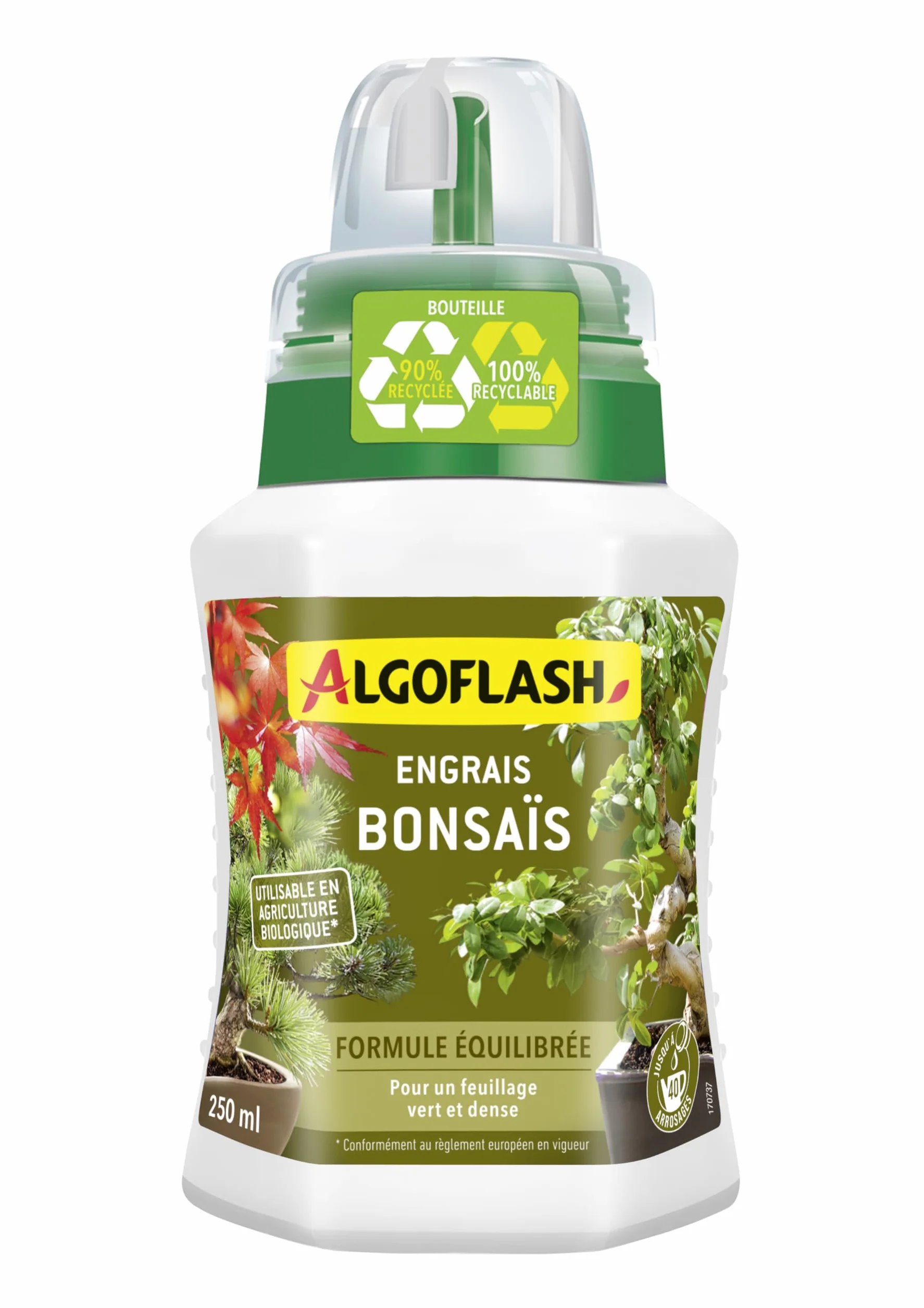 Algoflash Engrais Liquide Bonsaï 250 ML, Utilisable en Agriculture Biologique