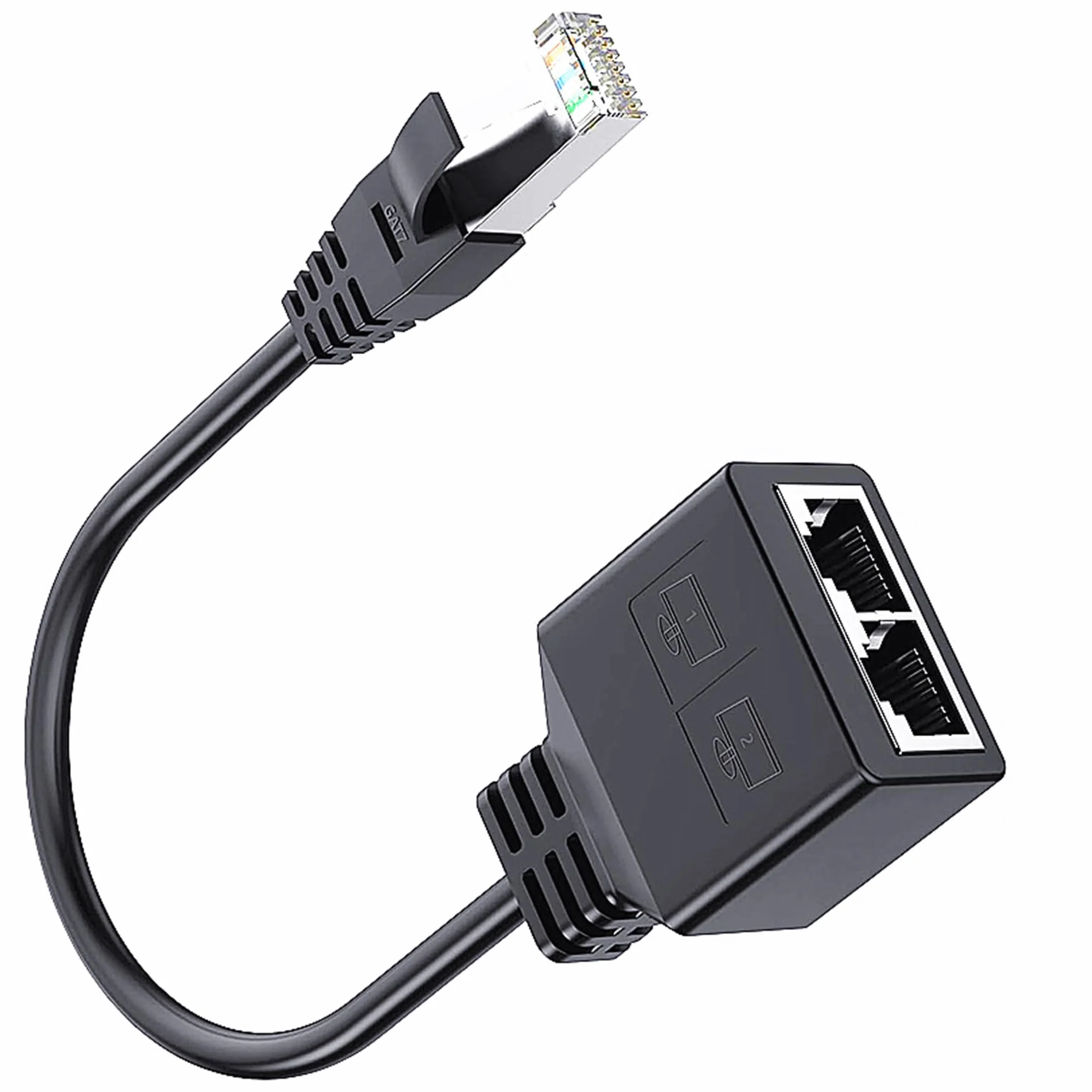 Adaptateur Ethernet RJ45 1 à 2 Ports Distributeur LAN Cat5 Cat5e Cat6 Cat7