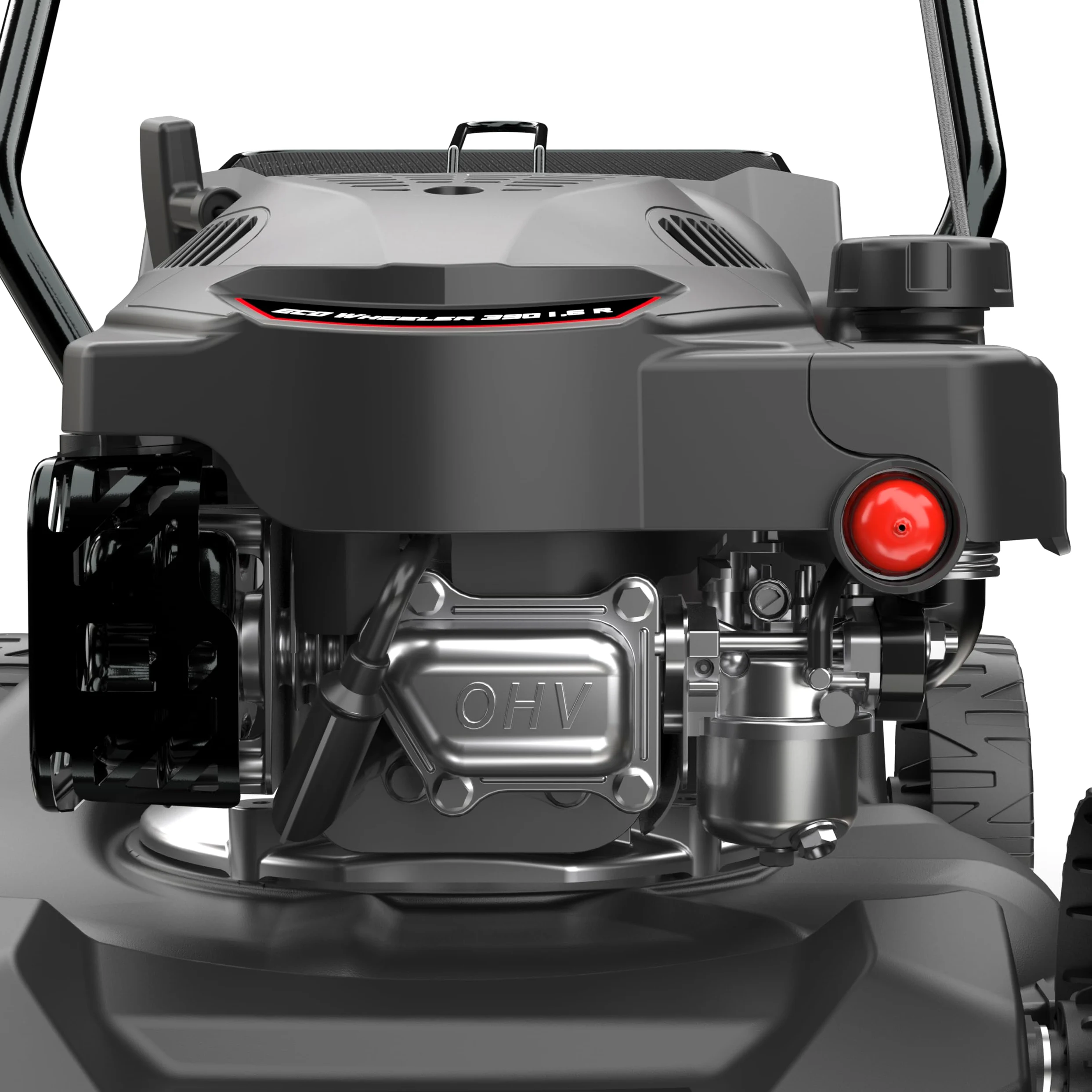 Güde Tondeuse à Gazon ECO Wheeler 390 1,6 R (Moteur à Essence 4 Temps 1,6/2 (KW/PS), Largeur de Coupe 390 mm, Dispositif de Capture 35 l, 3 Niveaux de Hauteur de Coupe 30-66 mm, Tonte, Collecte,