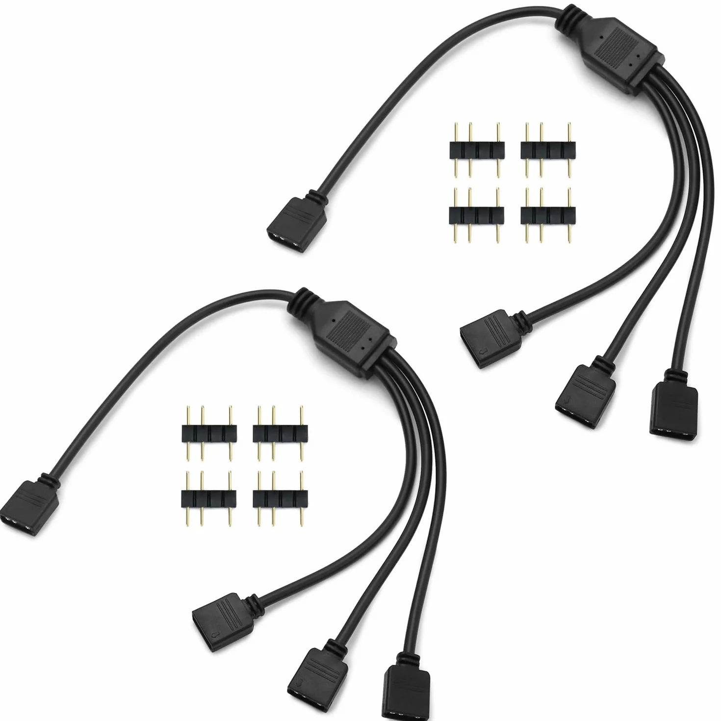 QWORK 2 Pièces câble répartiteur ARGB 5 V 3 broches 30 cm pour ventilateur PC