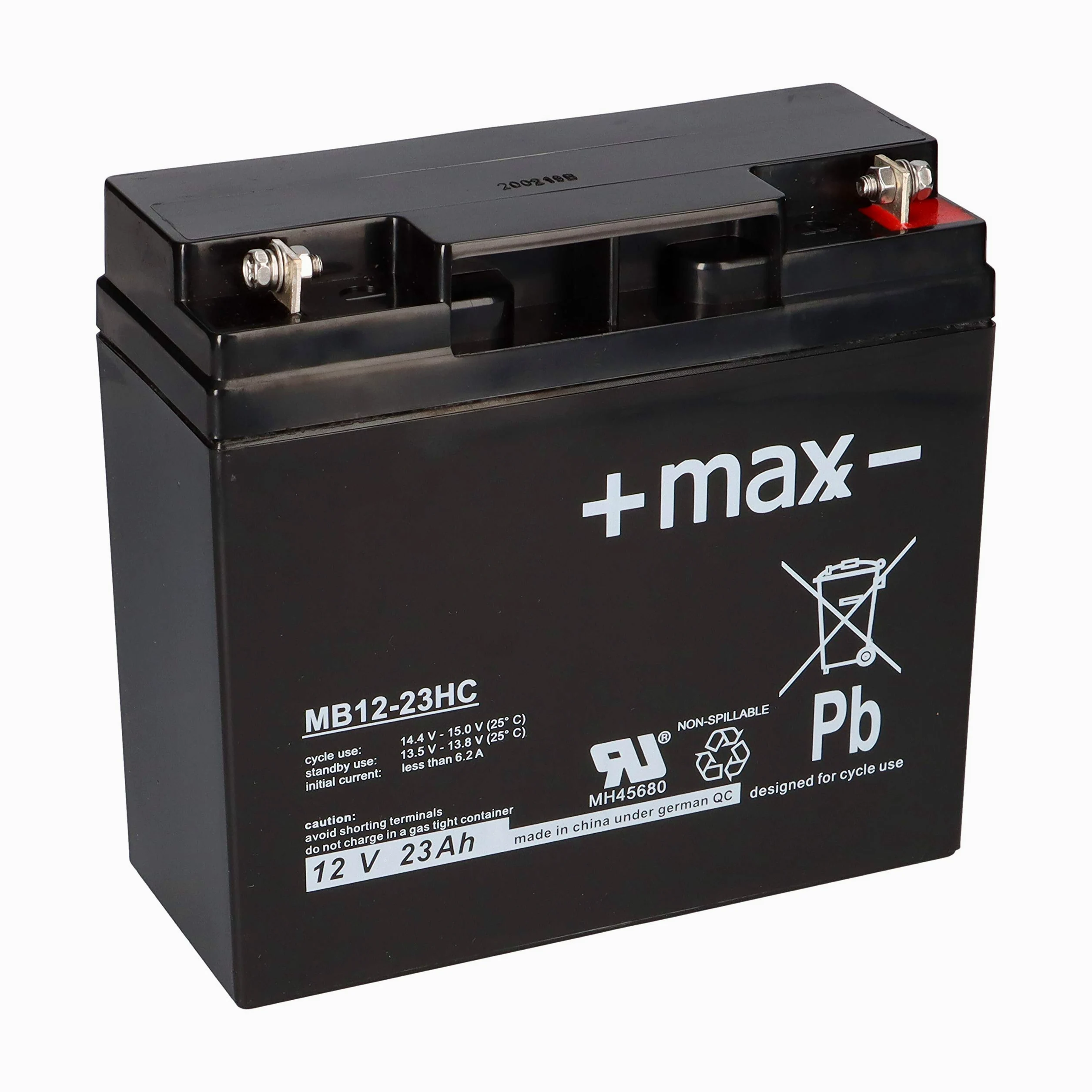 Batterie 23 Ah 12 V AGM Blei Gel Tondeuse à Gazon Tracteur Tondeuse à Gazon Bateau Scooter 17Ah 18Ah 19Ah 20Ah 22Ah QB