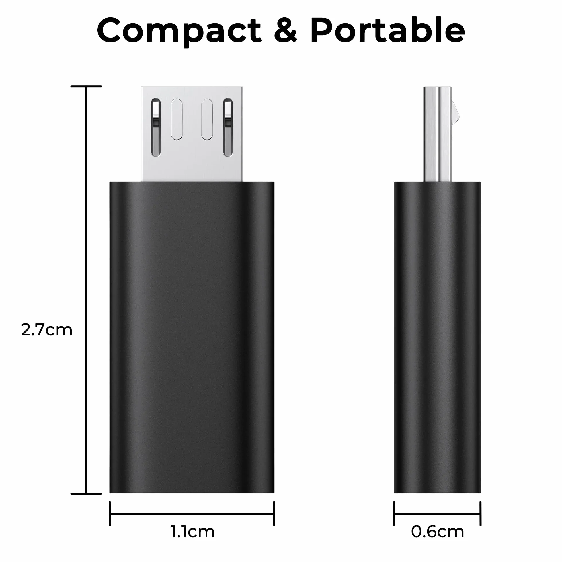 Adapter USB C Auf Micro USB, Typ C (Female) zu Micro-USB (Male) für Samsung, Huawei, Xiaomi, Power Bank