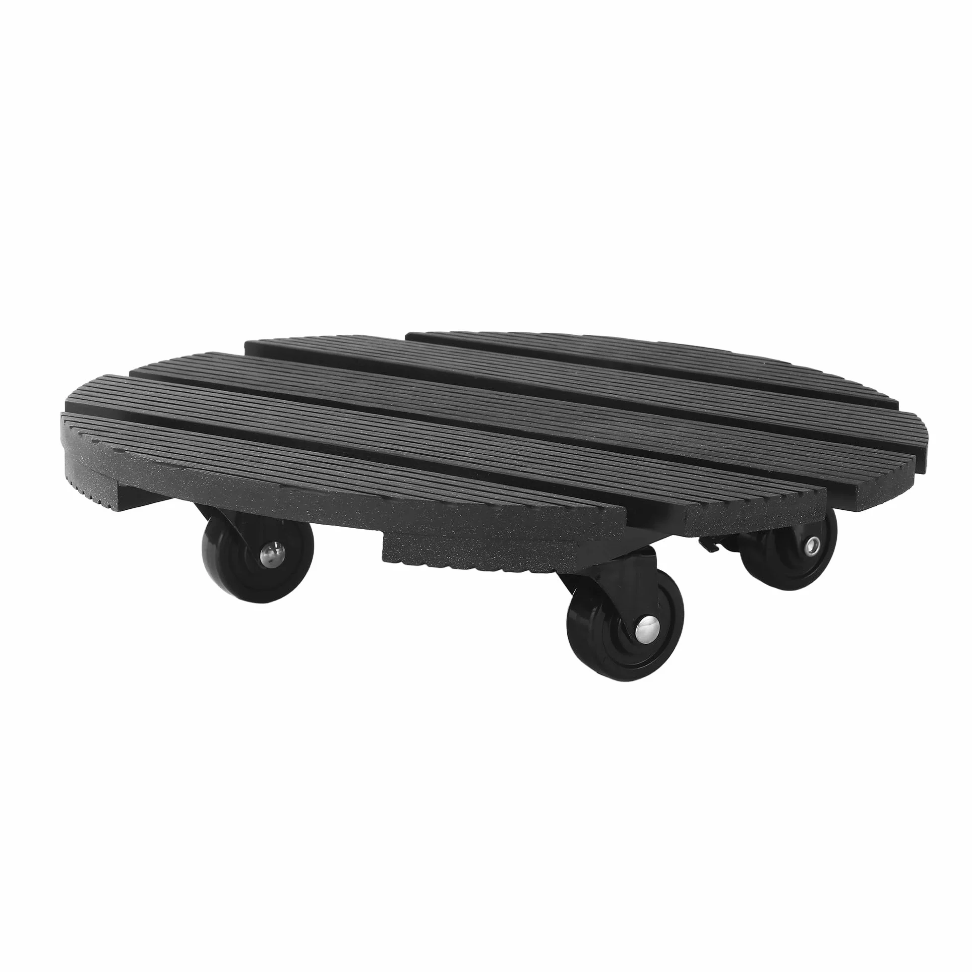 Scooters de Plante WPC Ø 30 cm, Rouleau à Fleurs 360°, 2 Freins, Charge 120 kg