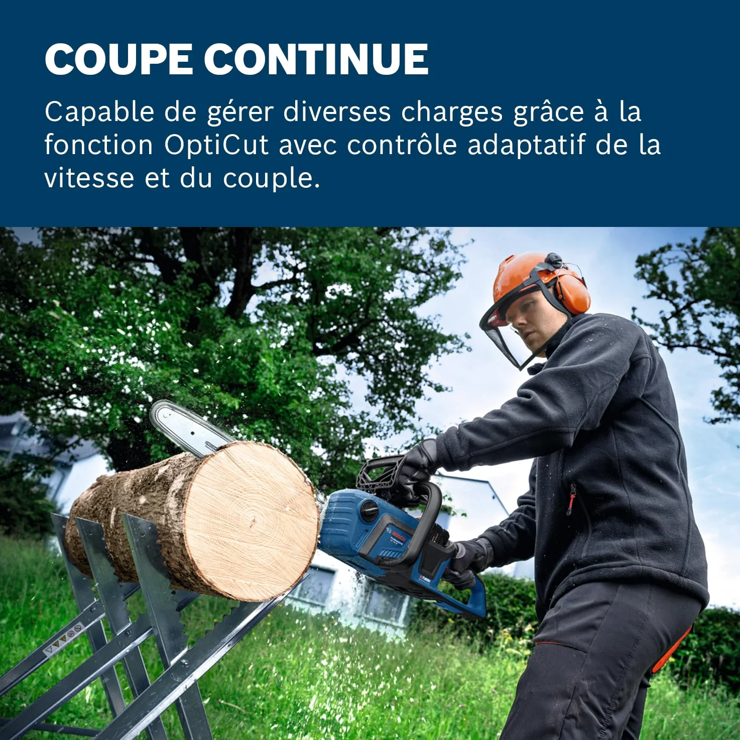 Bosch Pro 18V System Tronçonneuse à chaîne GKE 18V-40 | guide-chaîne de 40 cm, moteur sans charbon, avec clé, couvre-chaîne, batterie et chargeur