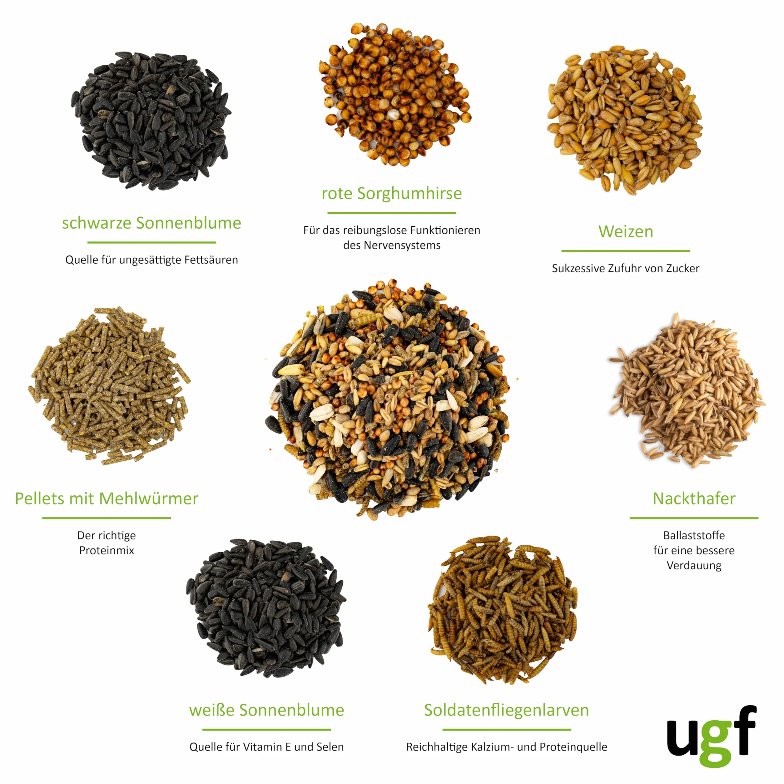 Nourriture pour oiseaux sauvages 800 g graines de tournesol larves mouches soldats granulés vers de farine