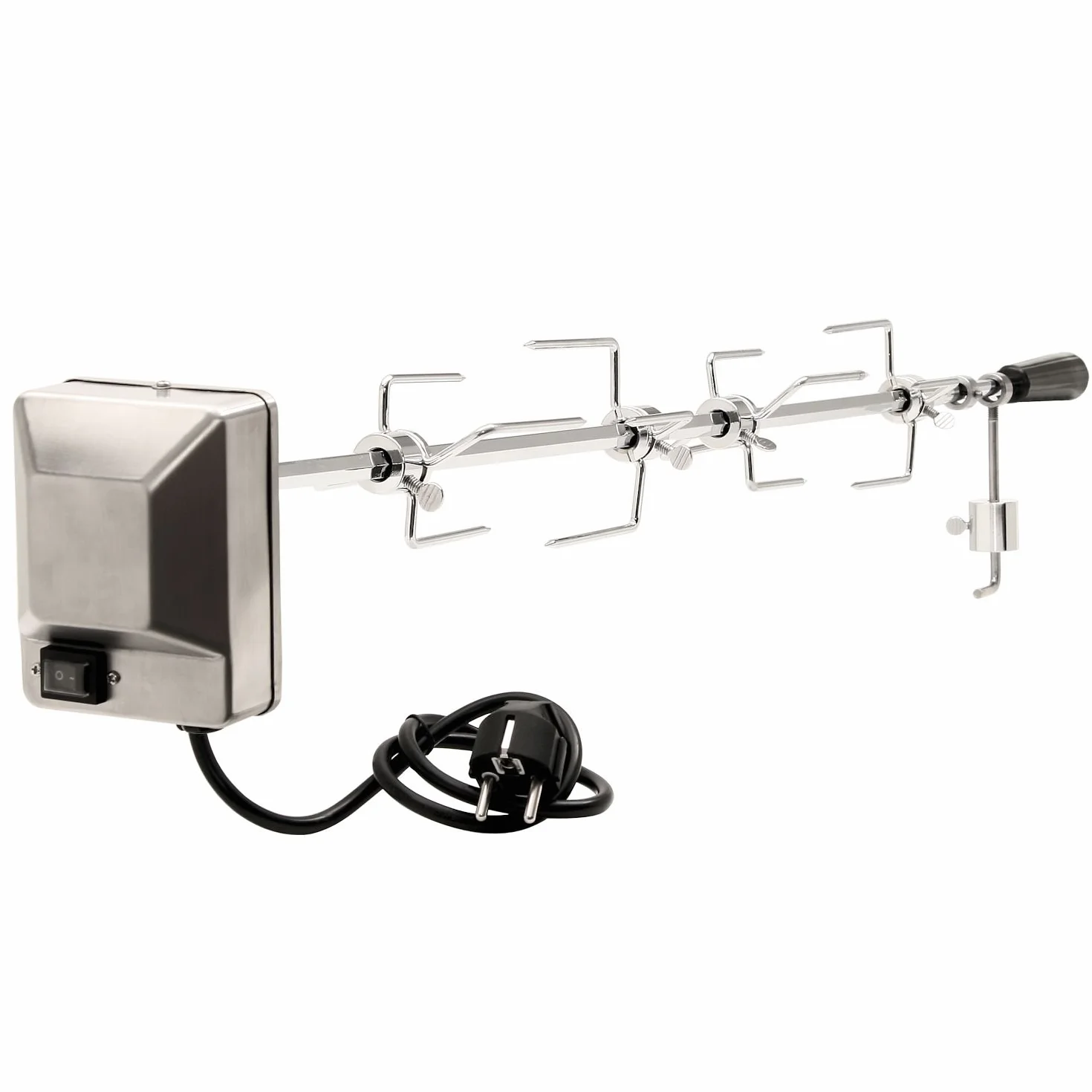 BBQ-Toro Set de brochettes pour grill électrique 100 cm acier inoxydable 220V-240V rotatif
