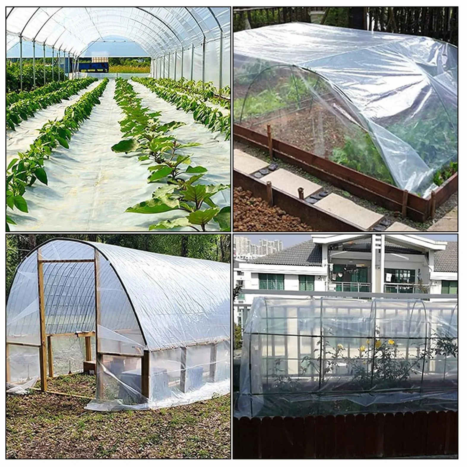 Bâche pour Serre 3M Polyéthylène Extra Épais Film Transparent Résistant Jardin Polytunnel Protection