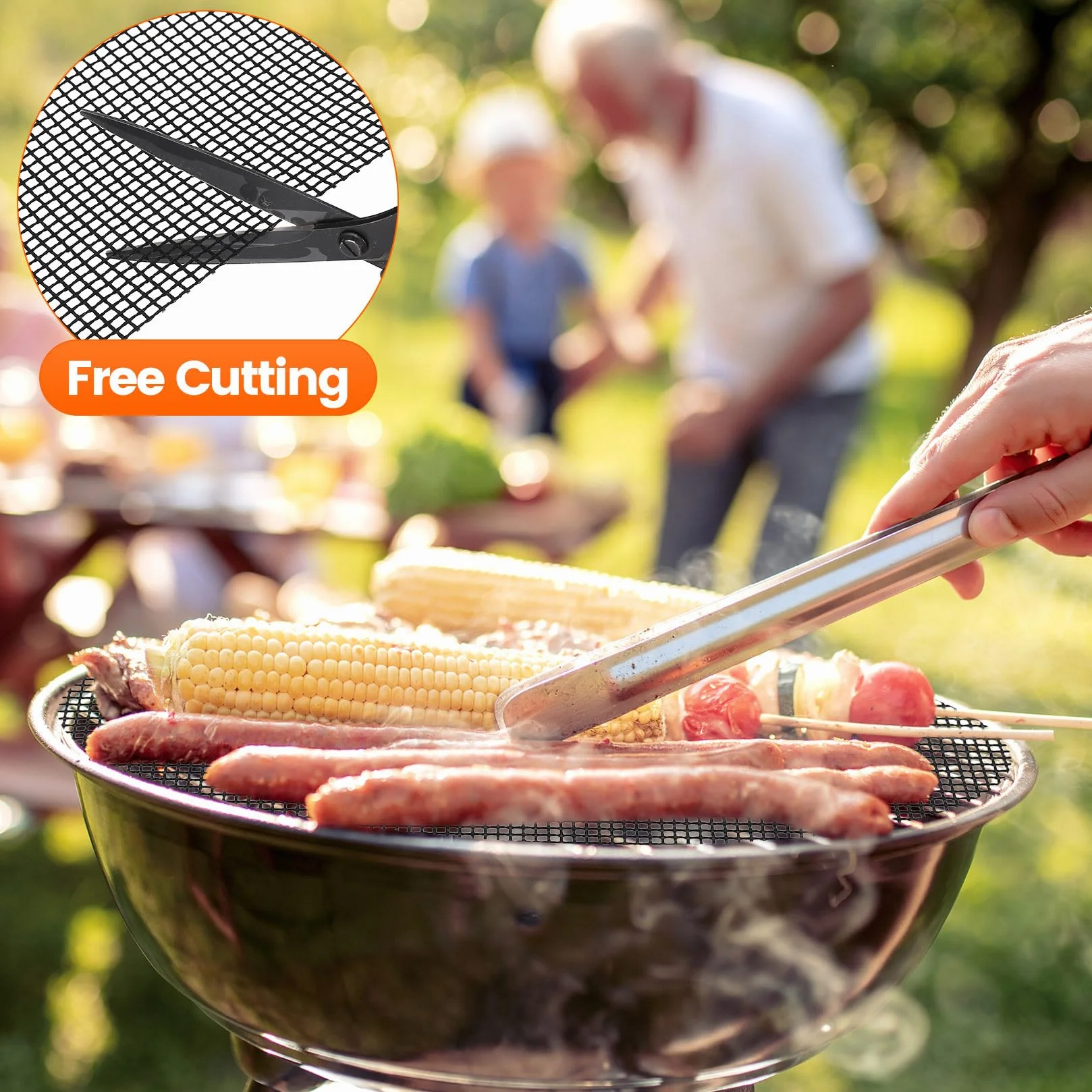 Tapis de Cuisson Barbecue Antiadhésif Réutilisable 40 x 30 cm