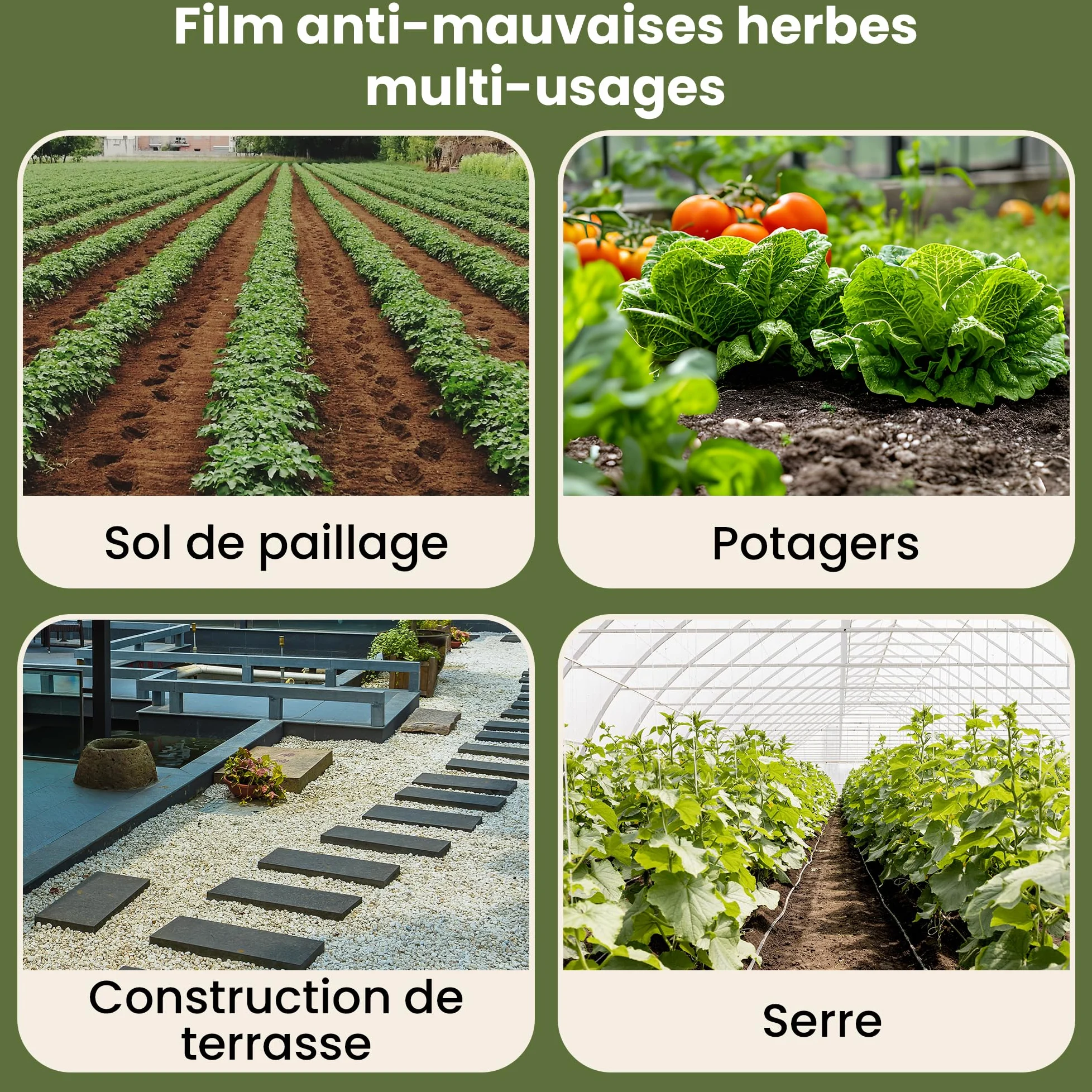 GARDENIX Toile Anti-Mauvaises Herbes - 100 m² - avec 100 piquets - 1 m x 100 m - Perméable à l'eau - 100 g/m² - Noir - Résistant aux UV - pour Plate-Bande surélevée - Film Anti-Mauvaises Herbes