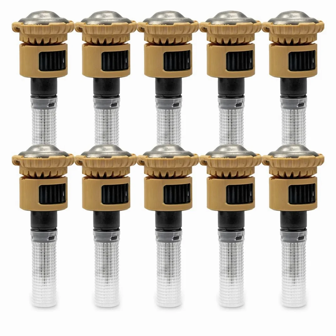 GNCGarden Buses rotatives RainBird R-VAN18 - Arc fixe à 360° - Portée 4 à 5,5 m - Buses pour diffuseurs/arroseur Rain Bird - Doré - Plastique - Rotatif