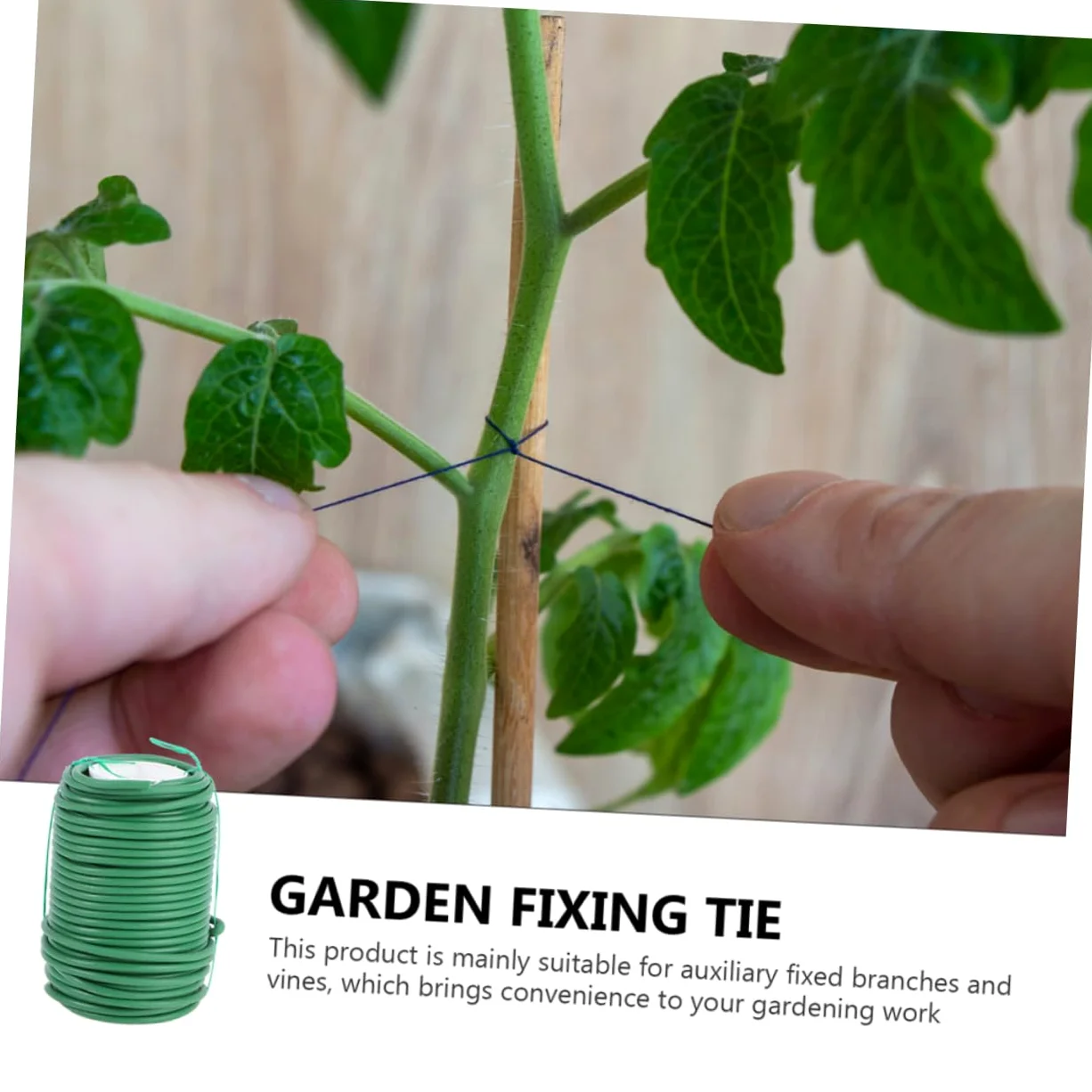 Lien de Jardinage Vert en Tpr et Fer, Lot de 2 Rouleaux pour Plantes | Fixation Polyvalente des Tiges, Usage pour Fleurs et Arbustes, Format Pratique pour Ligature au Jardin